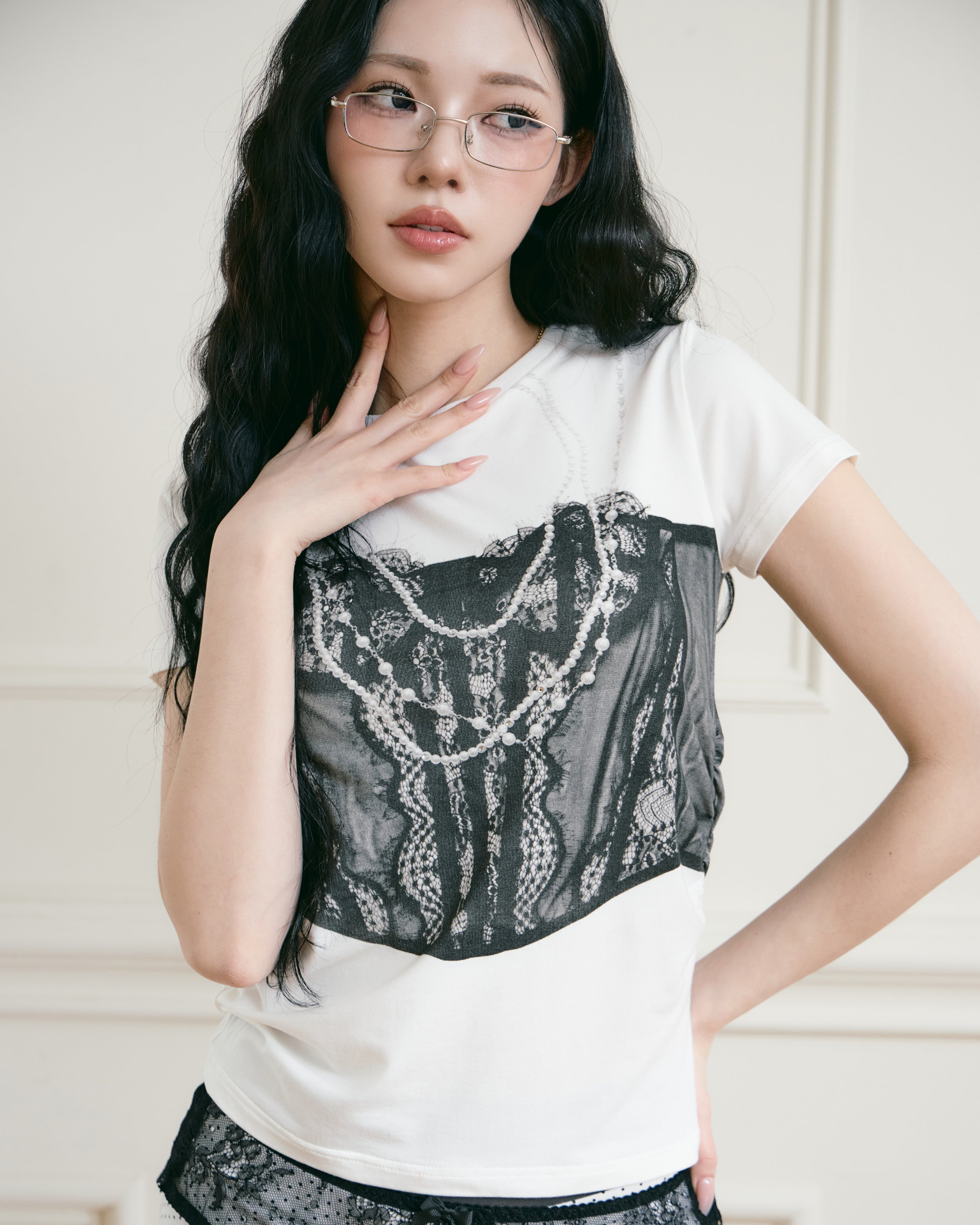 Lingerie Trompe l'œil Tee｜ACLENT（アクレント）