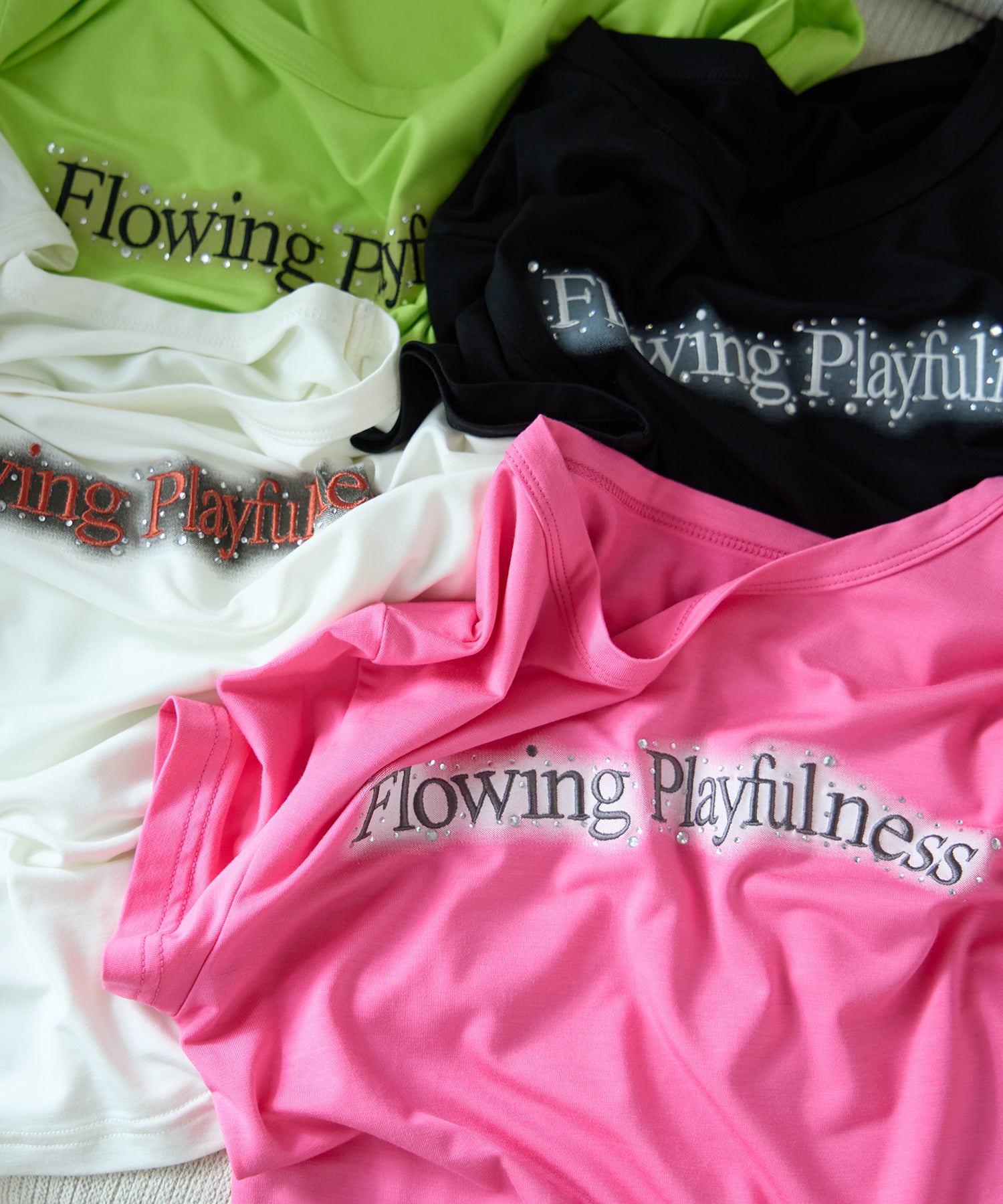 Contrast Rhinestone Logo Tee