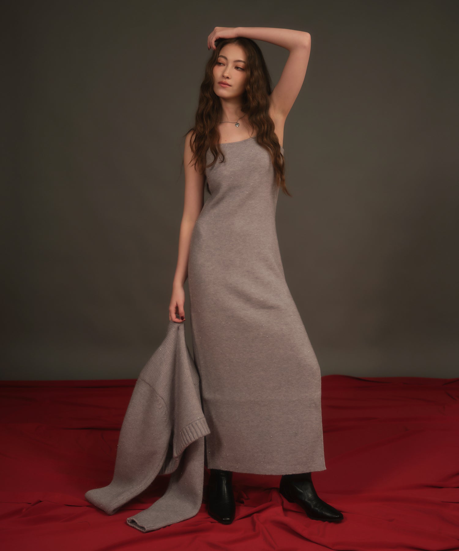 MODEL:163cm/COLOR:GRAY/SIZE:F