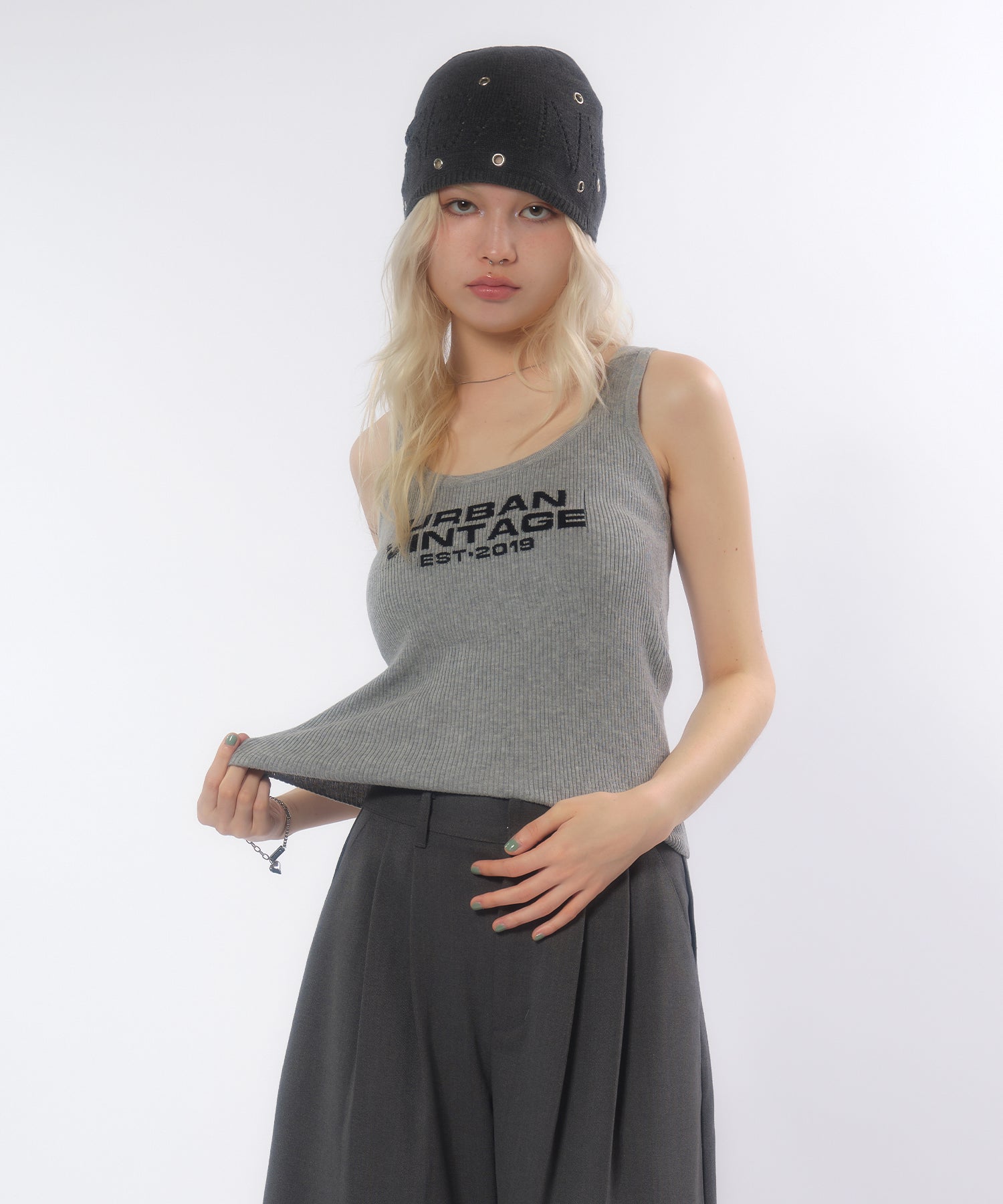 MODEL:170cm/COLOR:GRAY/SIZE:F