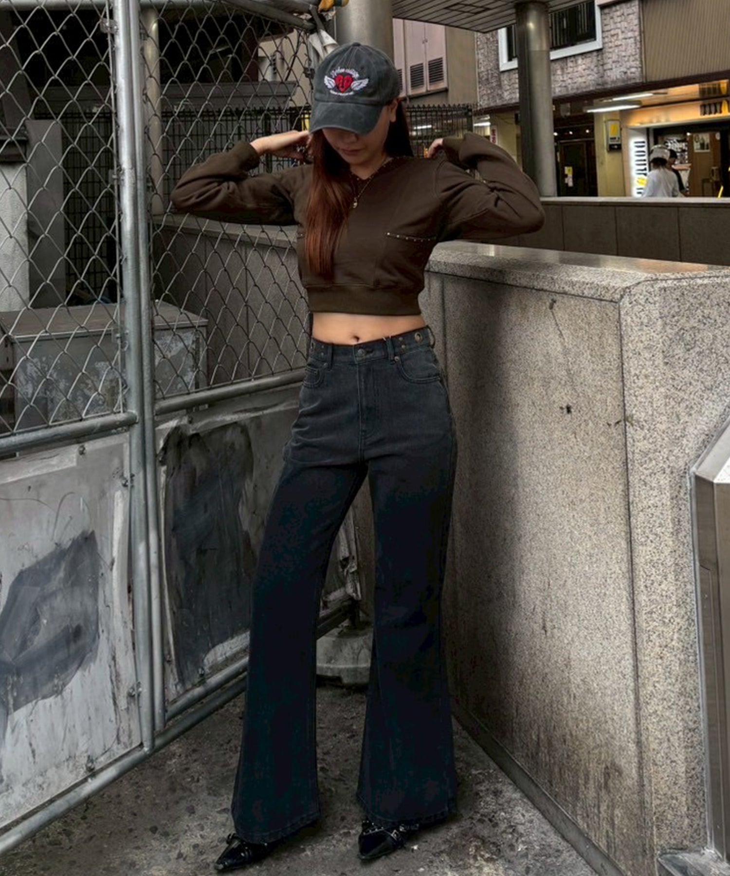 グラデーションJ/Wセミフレアデニムパンツ｜ACLENT（アクレント）