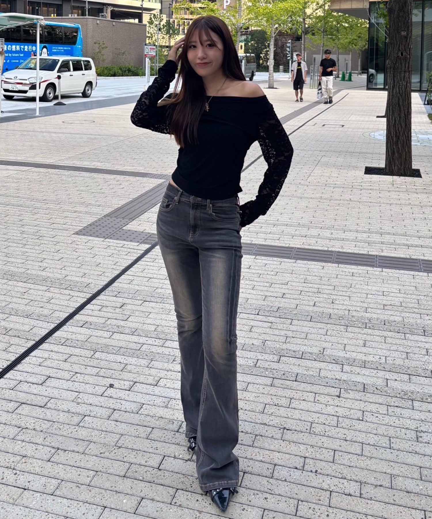 STAFF:162cm/COLOR:BLACK/SIZE:25