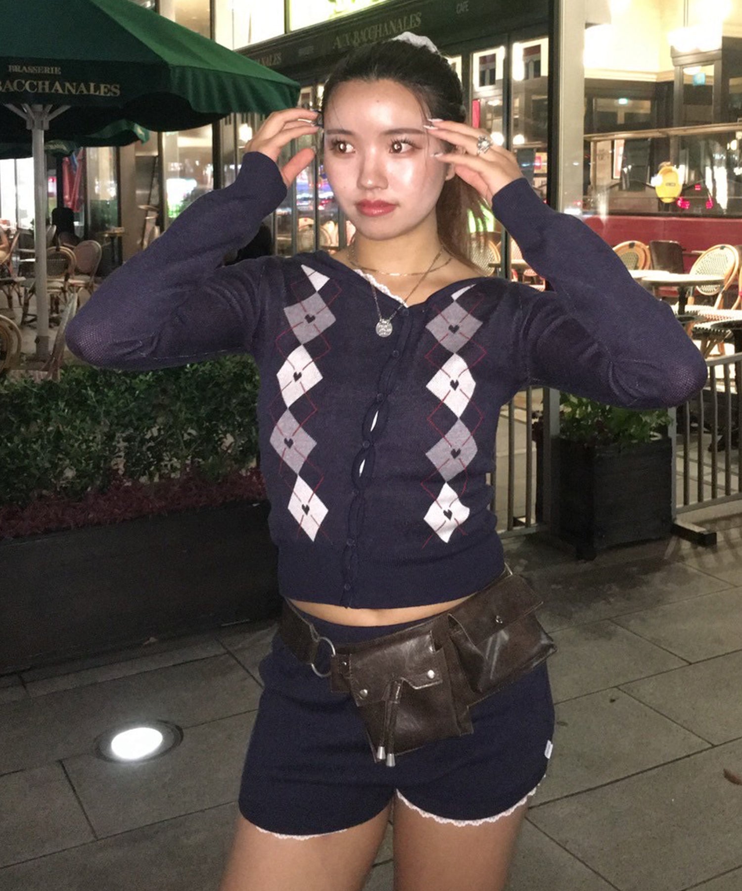 STAFF:163cm/COLOR:NAVY/SIZE:F