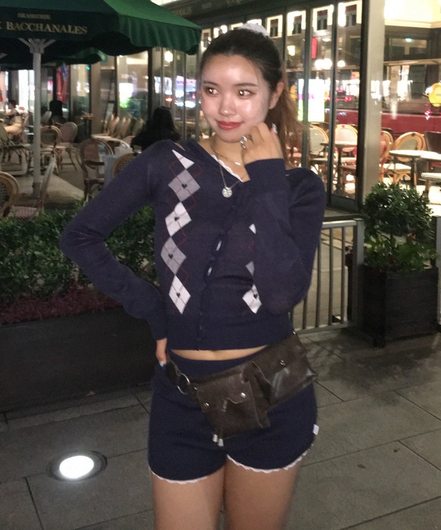 STAFF:163cm/COLOR:NAVY/SIZE:F