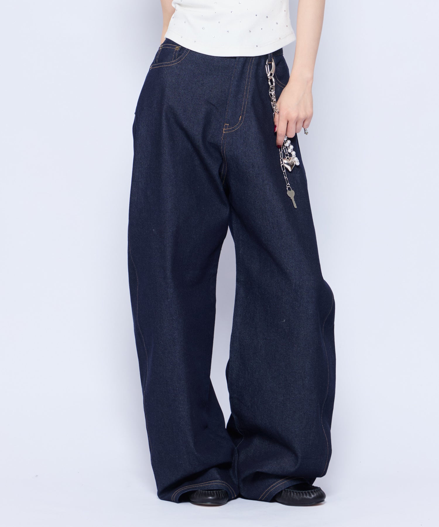 MODEL:160cm/COLOR:D/BLU/SIZE:M