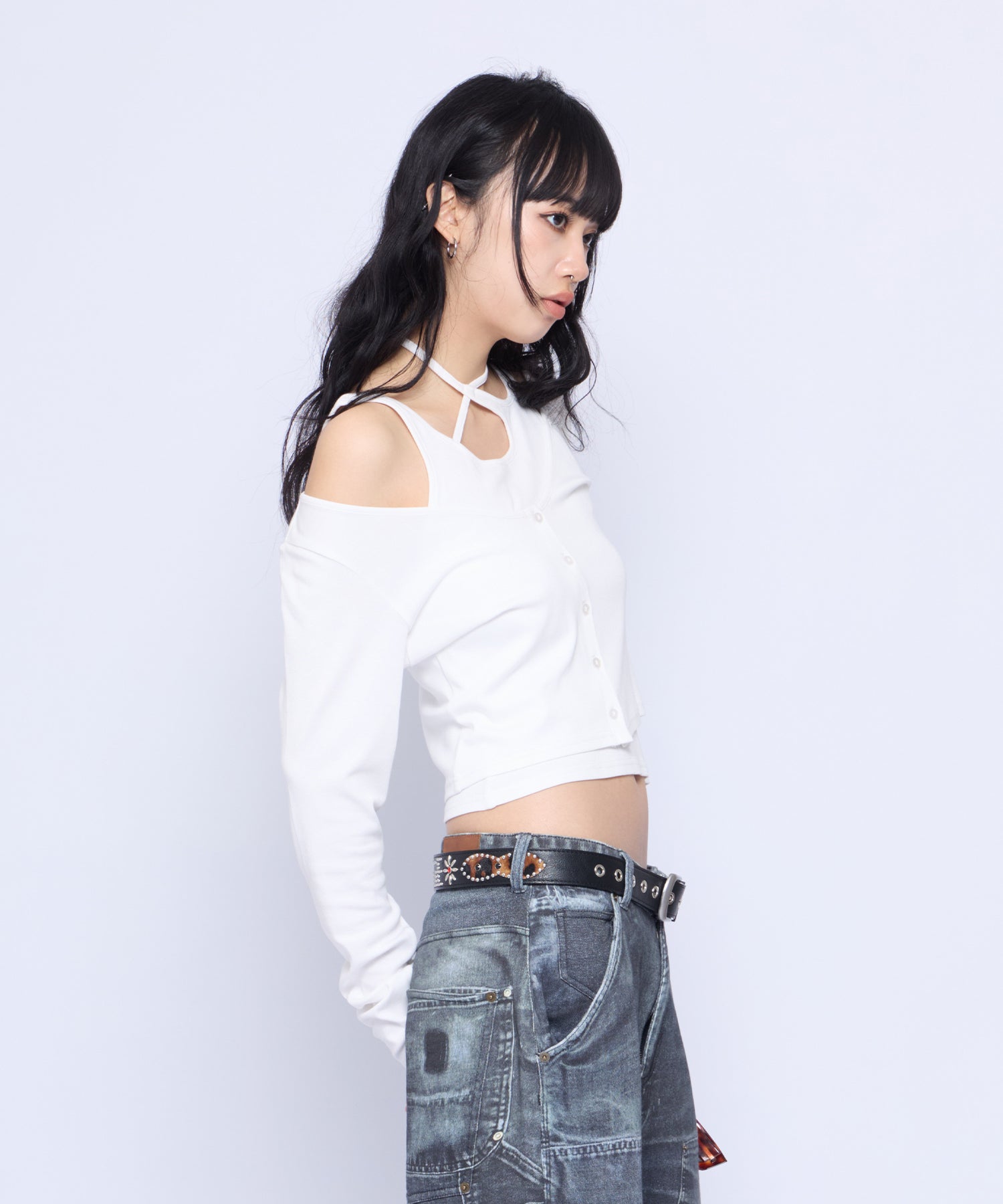 MODEL:172cm/COLOR:WHT/SIZE:F