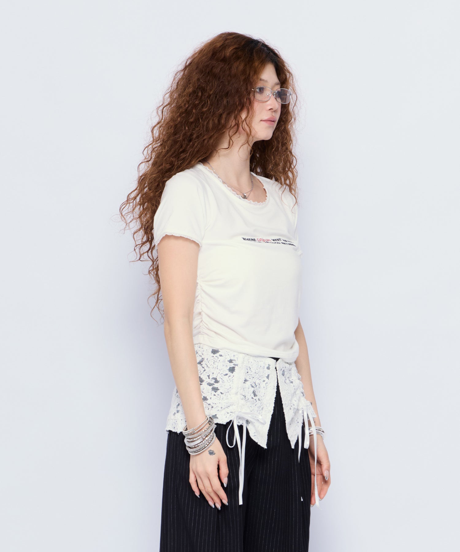 MODEL:168cm/COLOR:WHT/SIZE:F