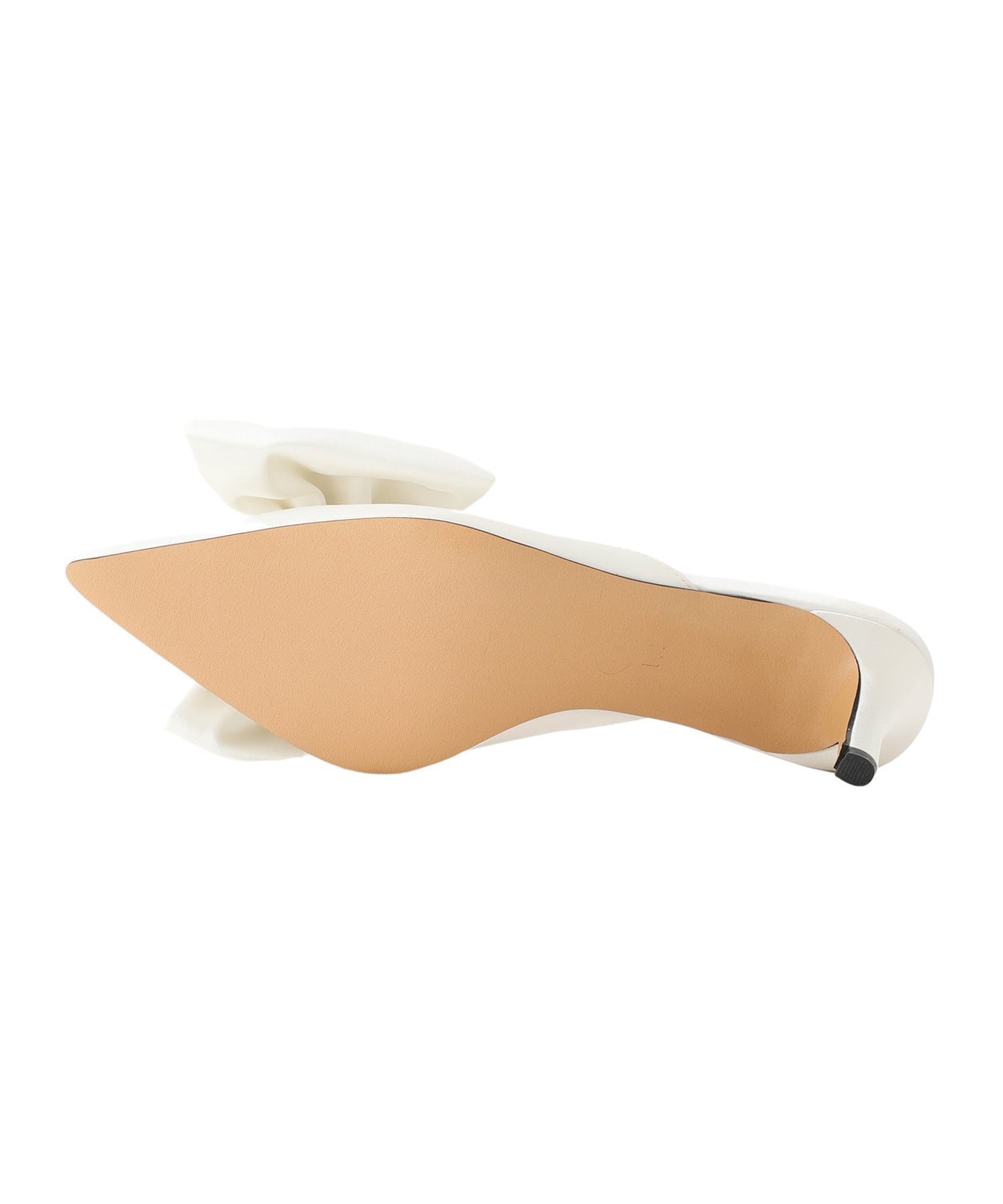 Ribbon motif pointed mule