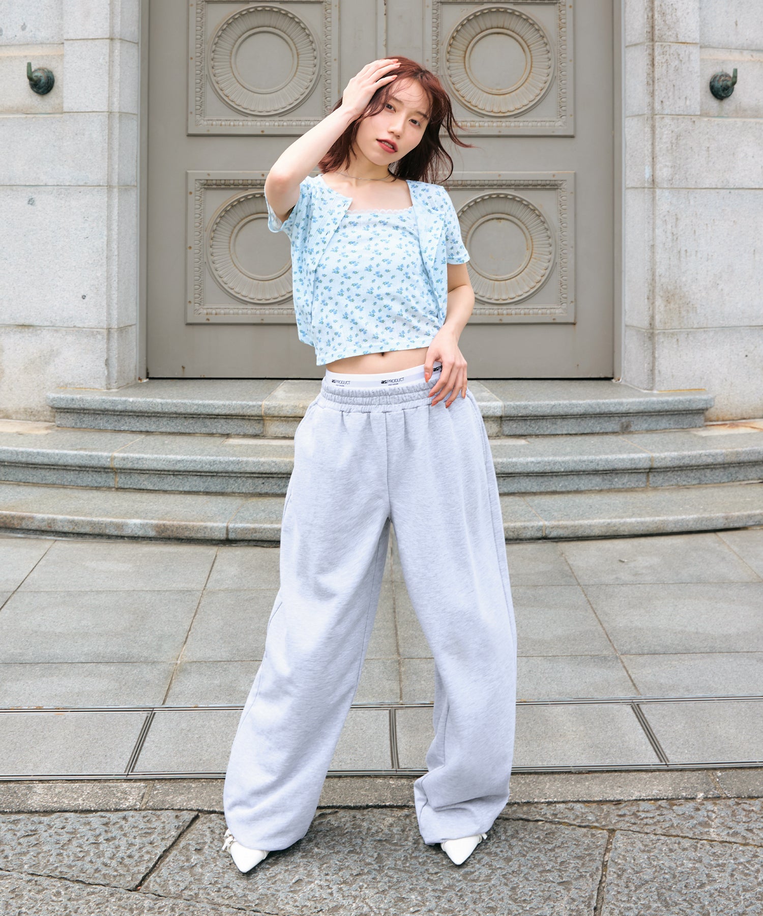 miyu:155cm/COLOR:LIGHT BLUE/SIZE:F