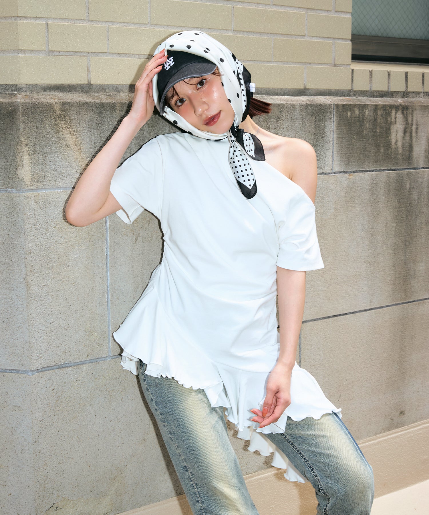 miyu:155cm/COLOR:WHITE/SIZE:F