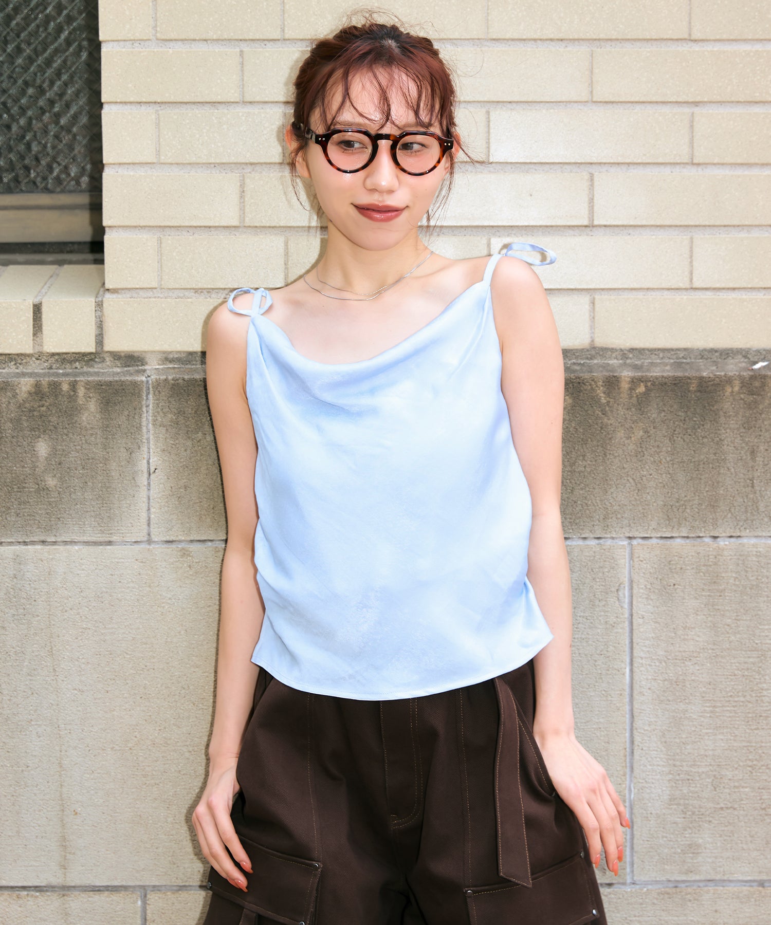 miyu:155cm/COLOR:LIGHT BLUE/SIZE:F