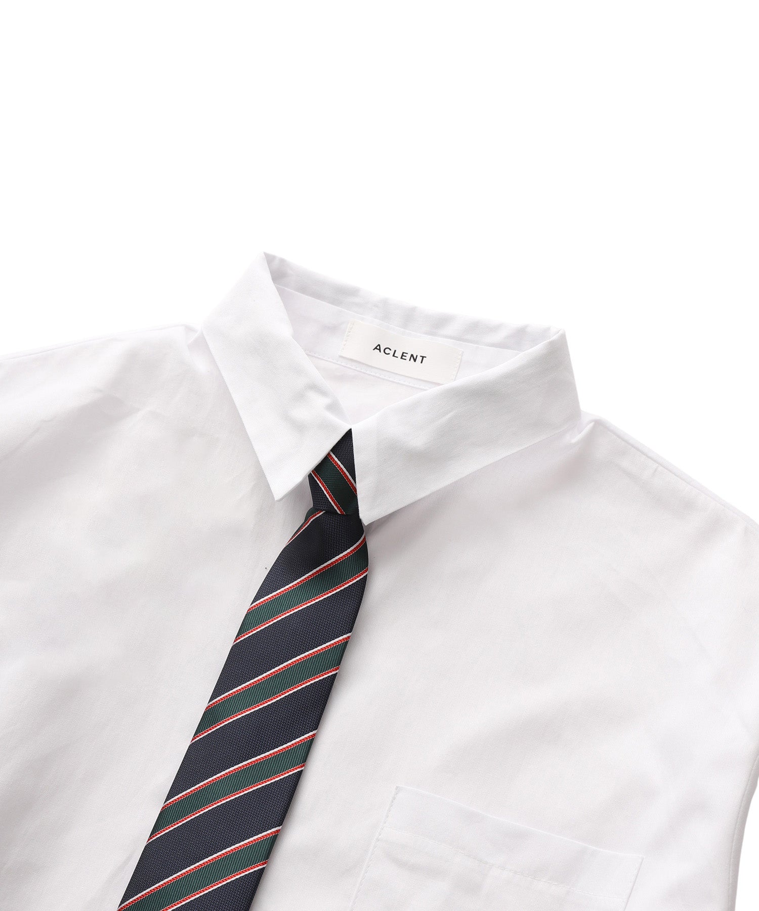 Tie set over shirt