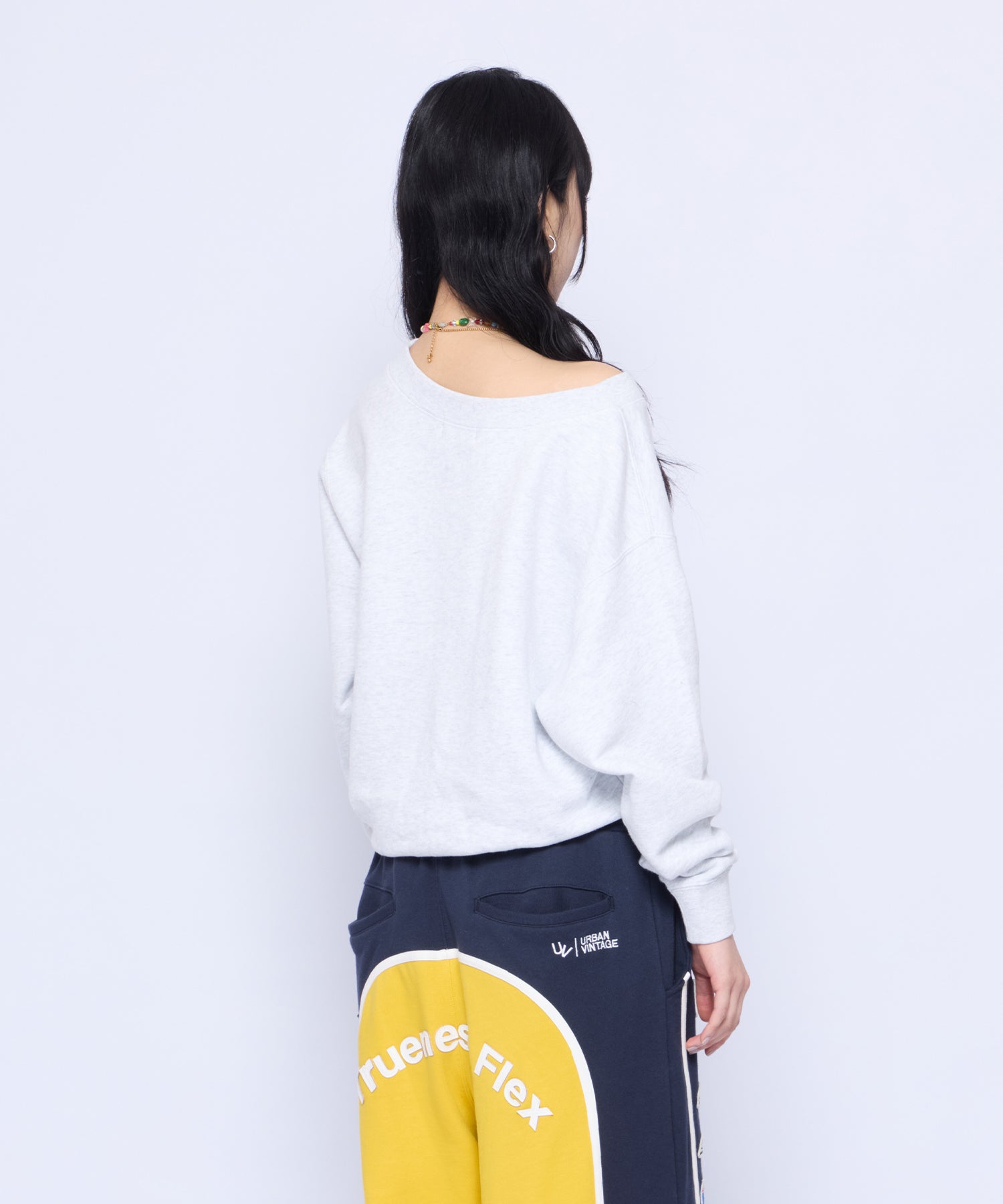 Off-Shoulder Loose Sweat