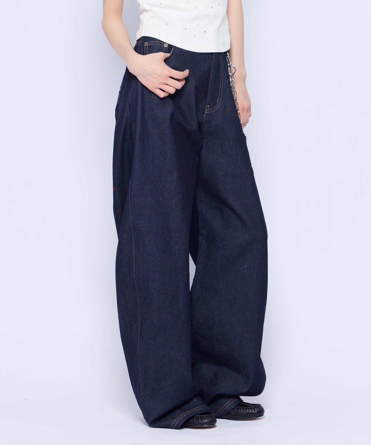MODEL:160cm/COLOR:D/BLU/SIZE:M