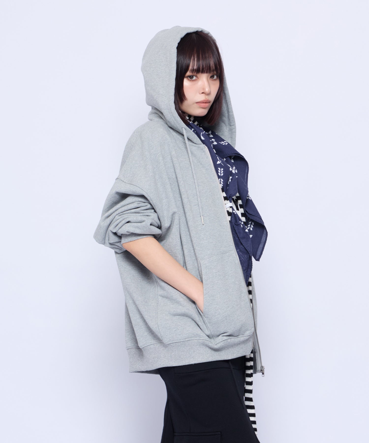 Oversized Scarf Zip Hoodie｜ACLENT（アクレント）