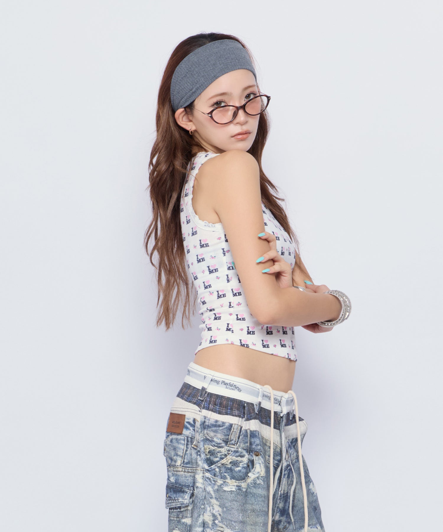 MODEL:170cm/COLOR:WHT/SIZE:F