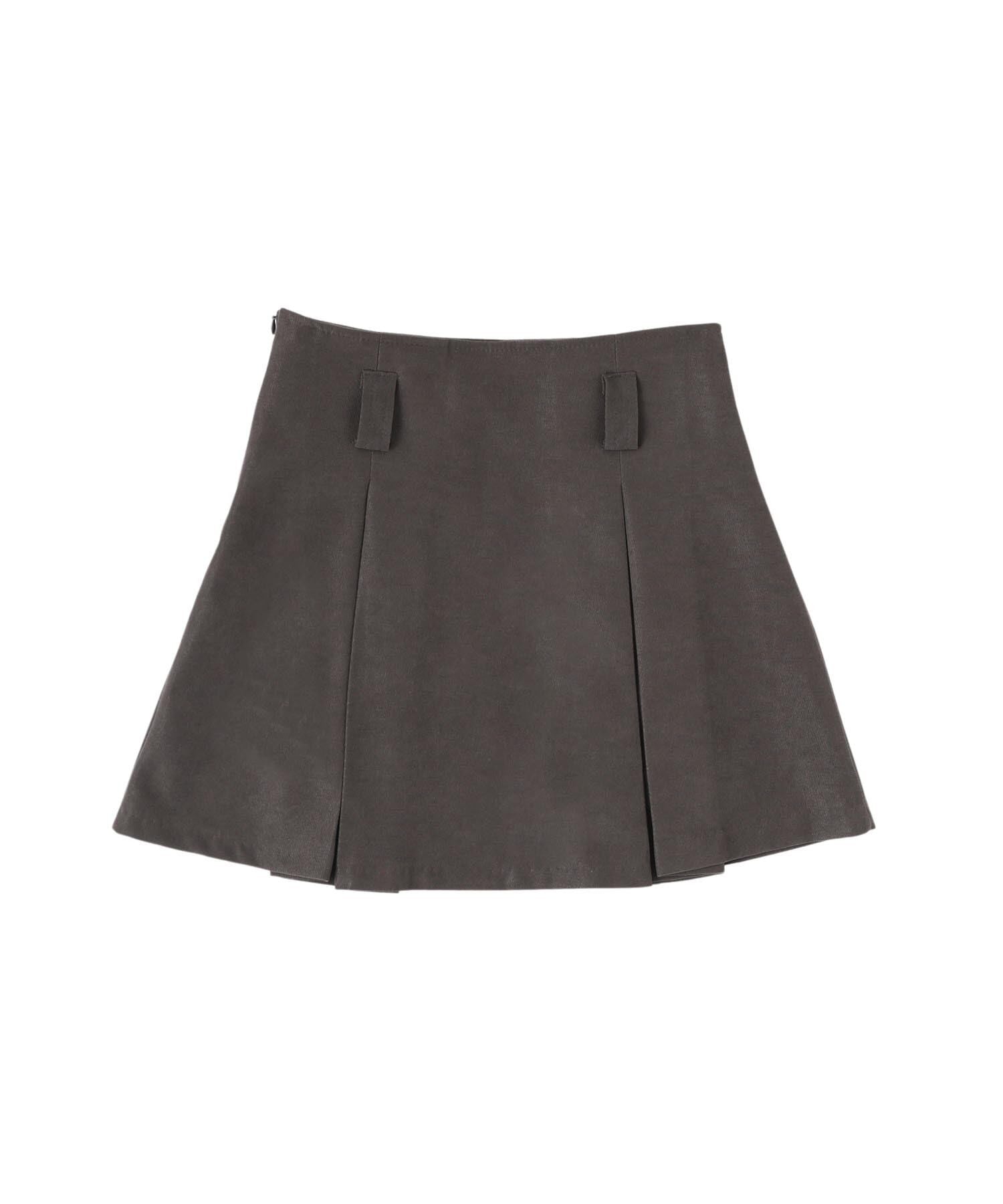 High waist pleats mini skirt
