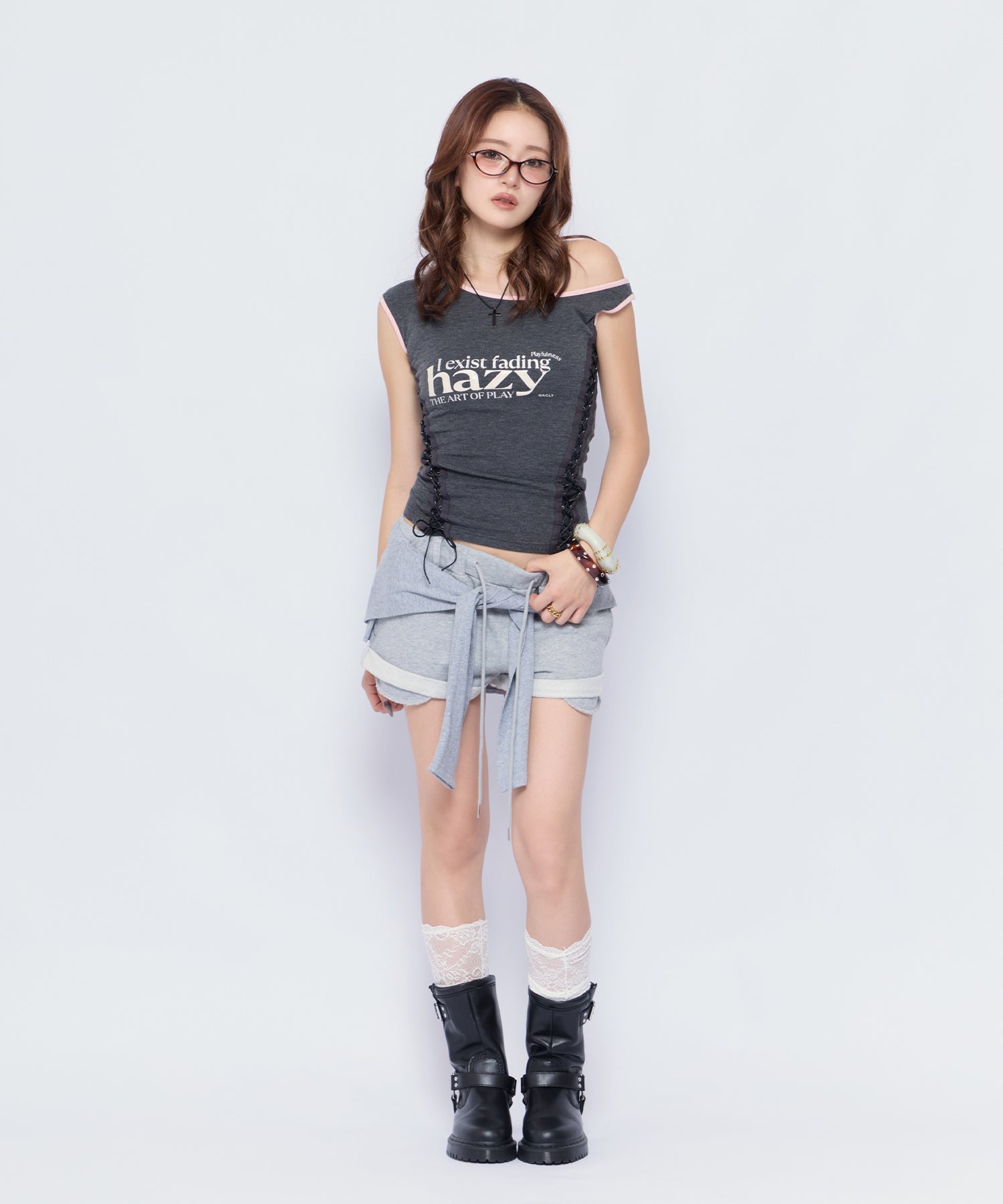 MODEL:170cm/COLOR:GRY/SIZE:F