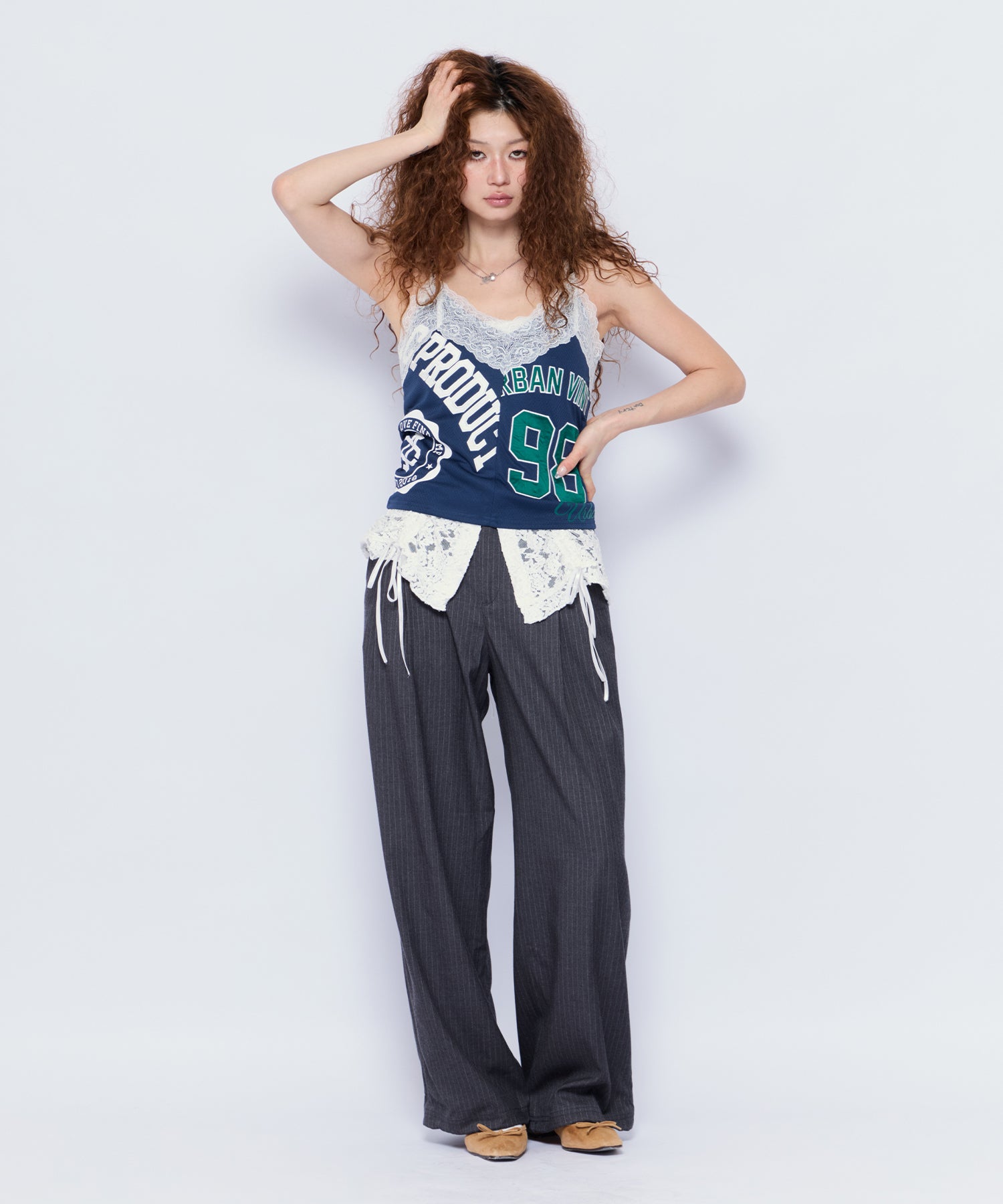 MODEL:168cm/COLOR:NVY/SIZE:F