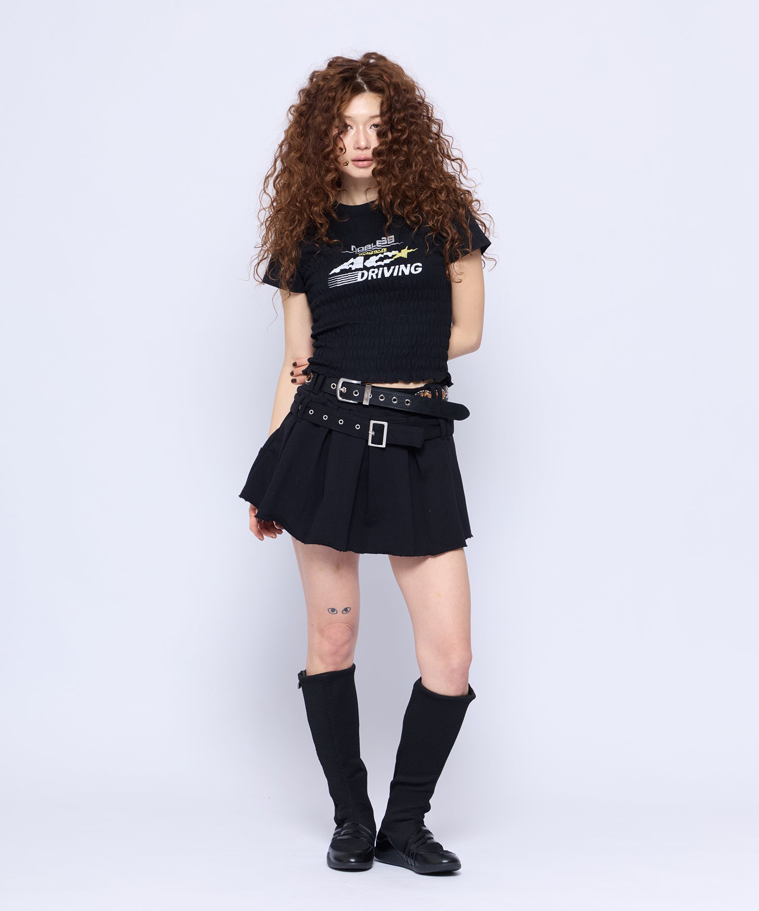 aclent バックルベルトポインテッドトゥミュール　 アクレント　ブラック Sepphe セフェ メタリックバックル ポインテッドトゥヒールミュール