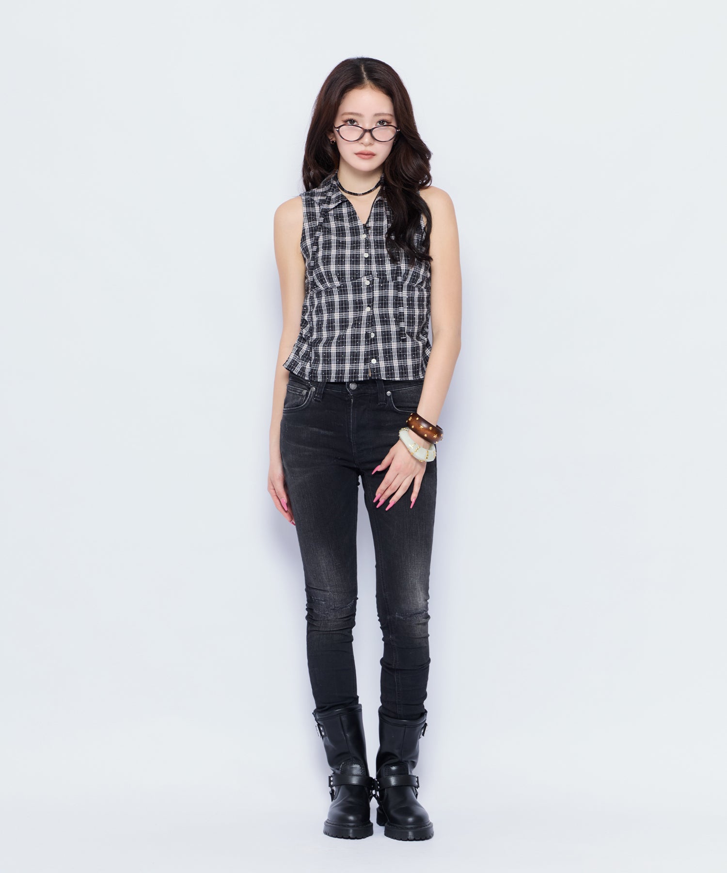 MODEL:170cm/COLOR:BLK/SIZE:F