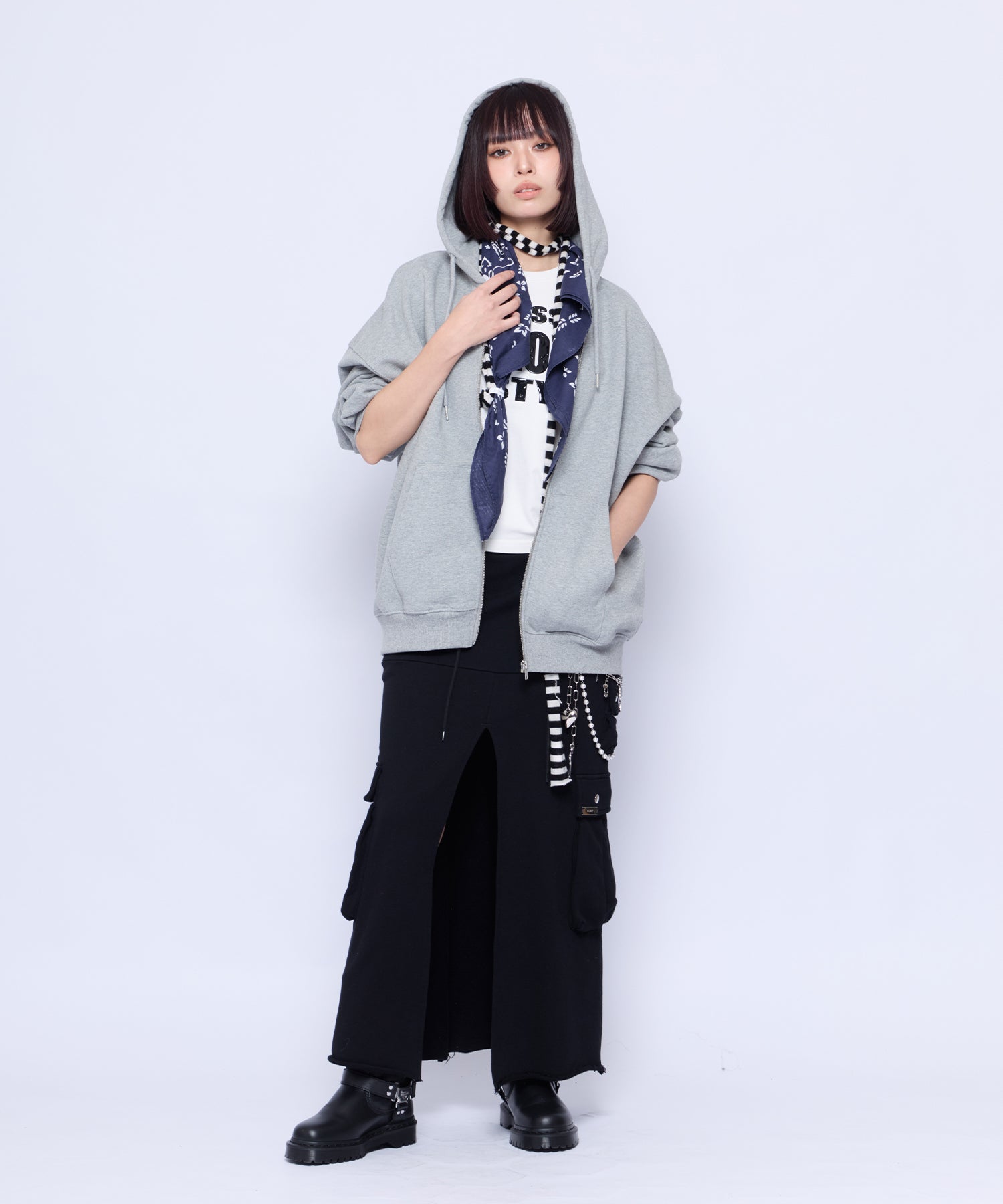 Oversized Scarf Zip Hoodie｜ACLENT（アクレント）