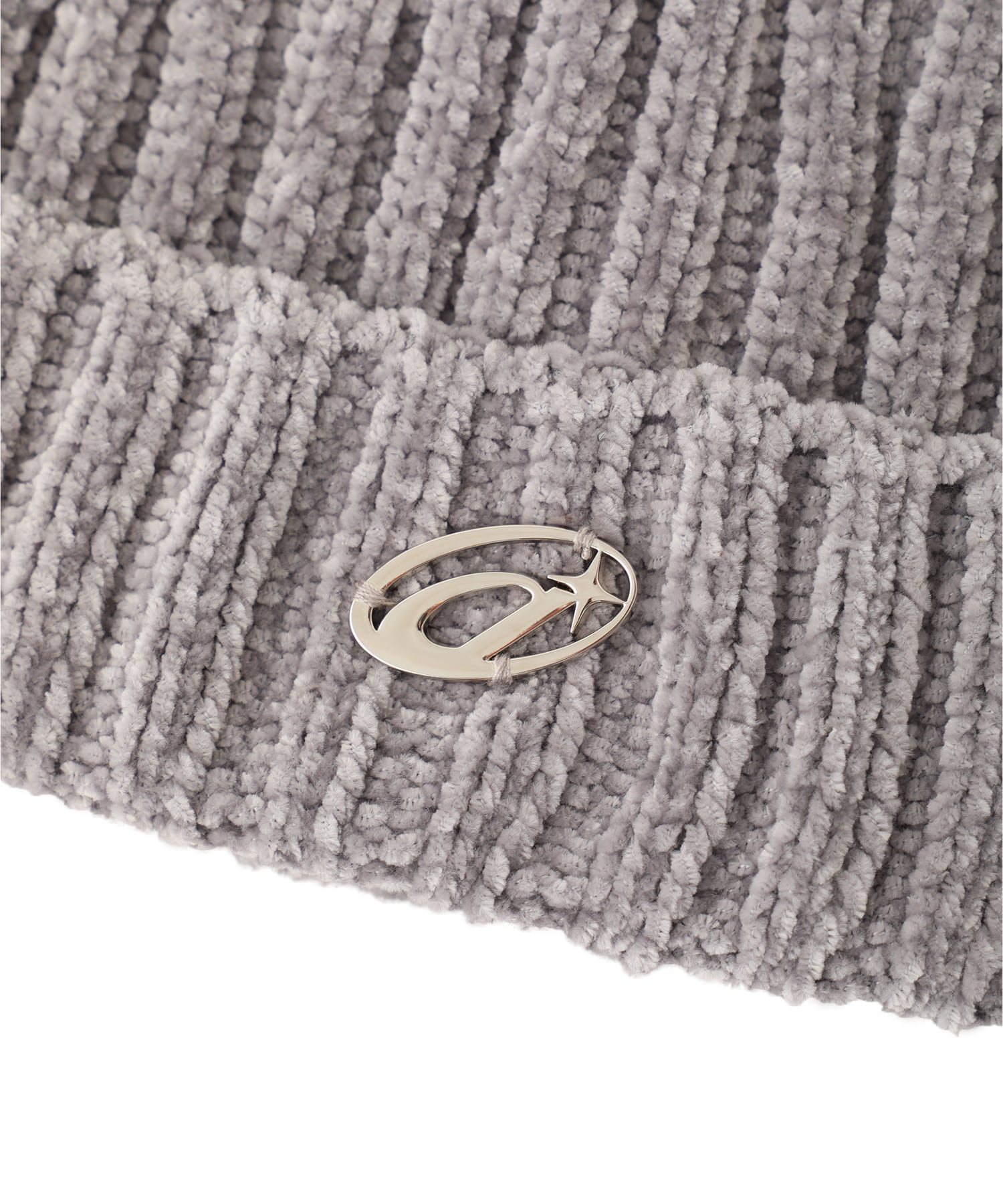 Point logo mole knit cap