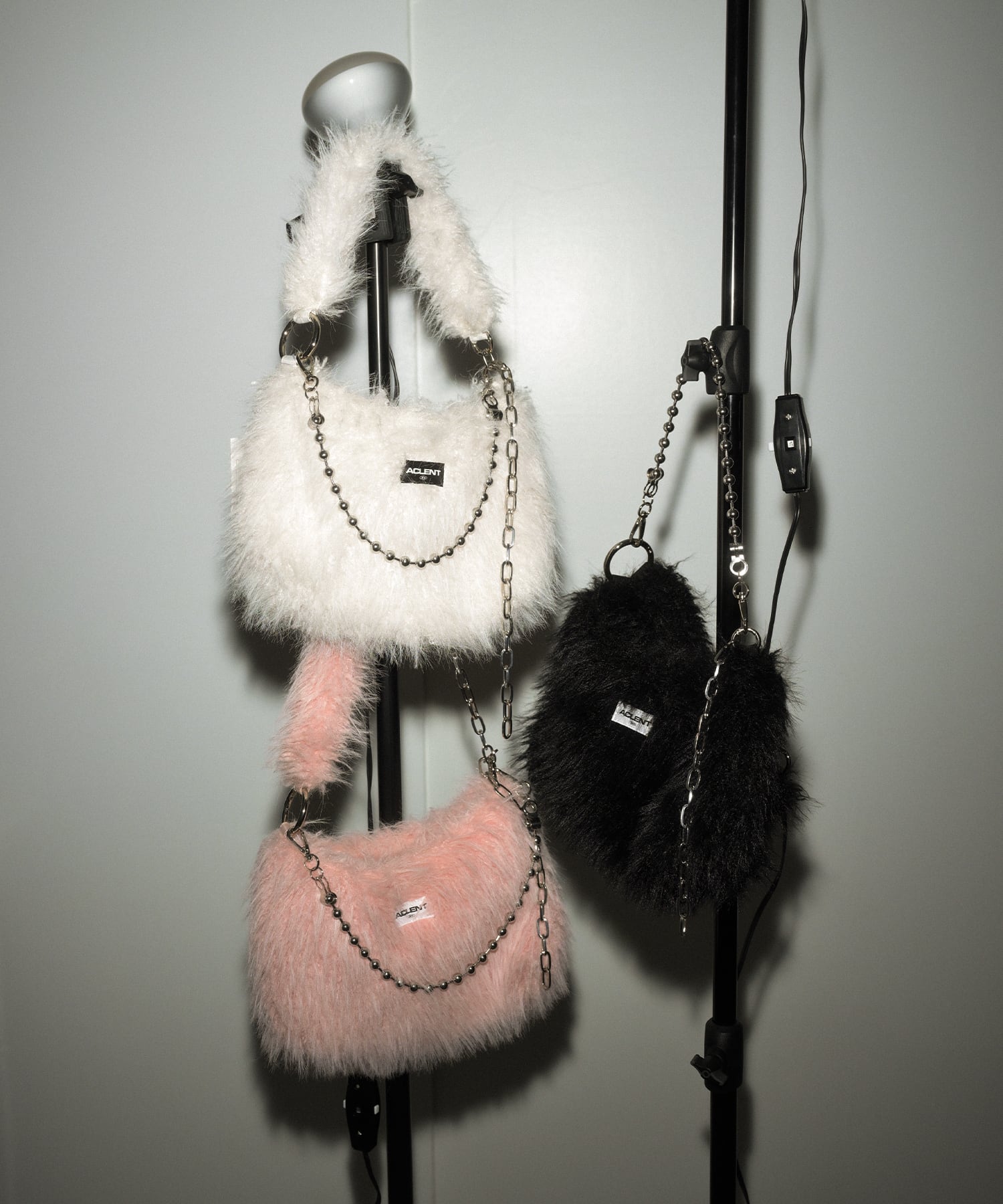 Multiway chain fur bag