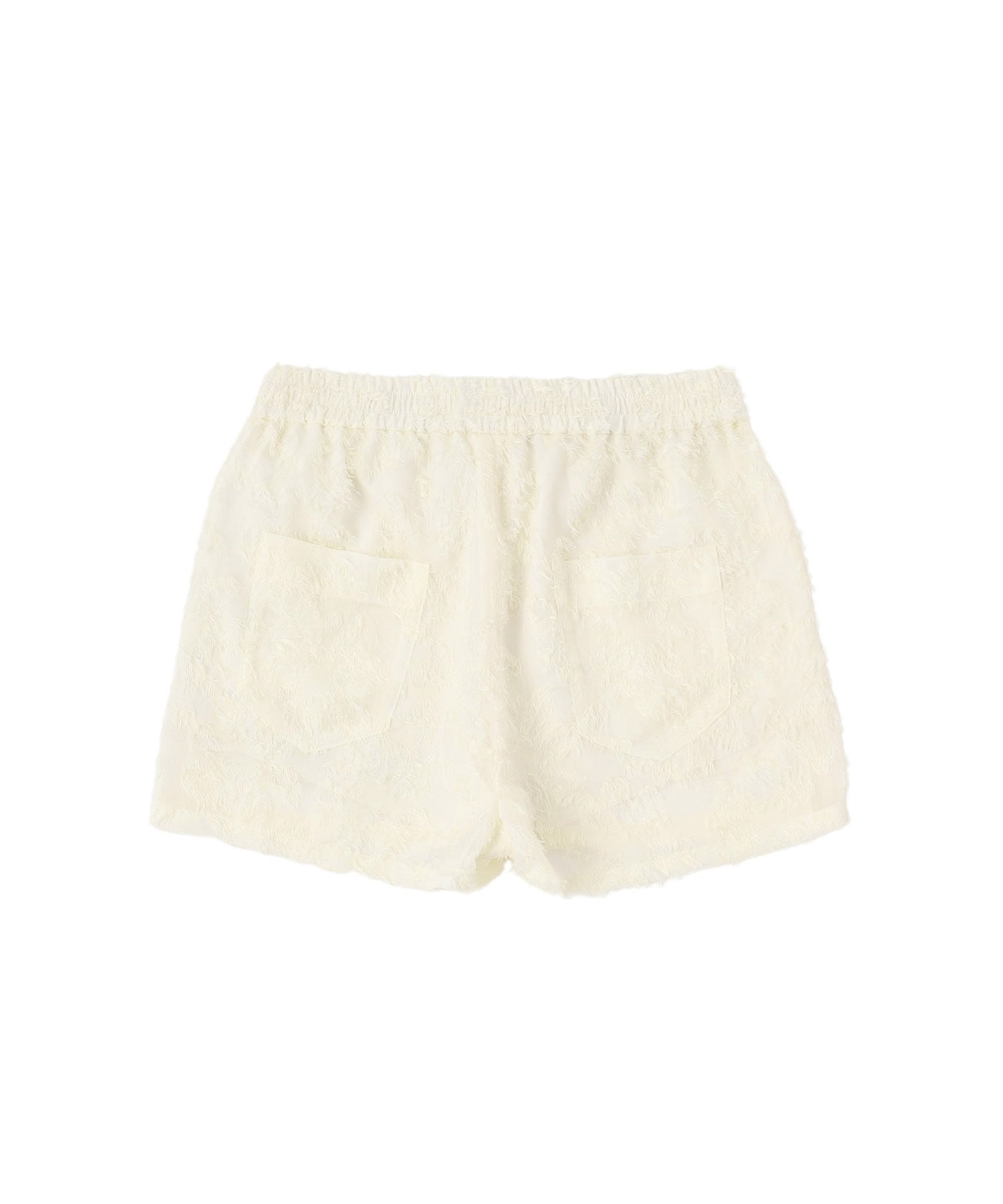 Fringe jacquard relaxy short pants