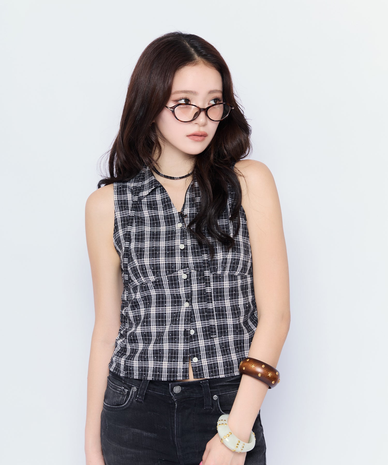 MODEL:170cm/COLOR:BLK/SIZE:F
