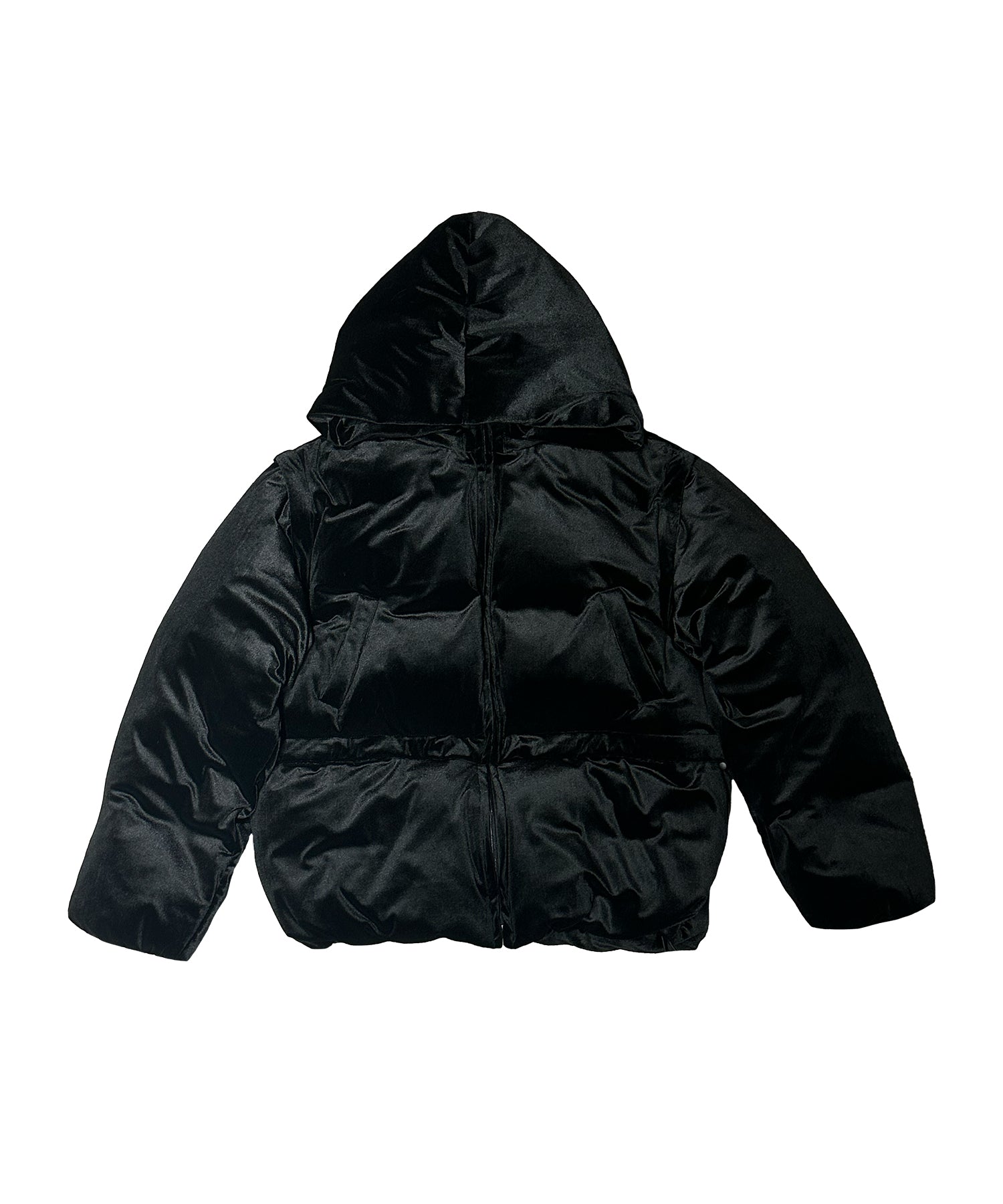 Multi way hooded down jacket