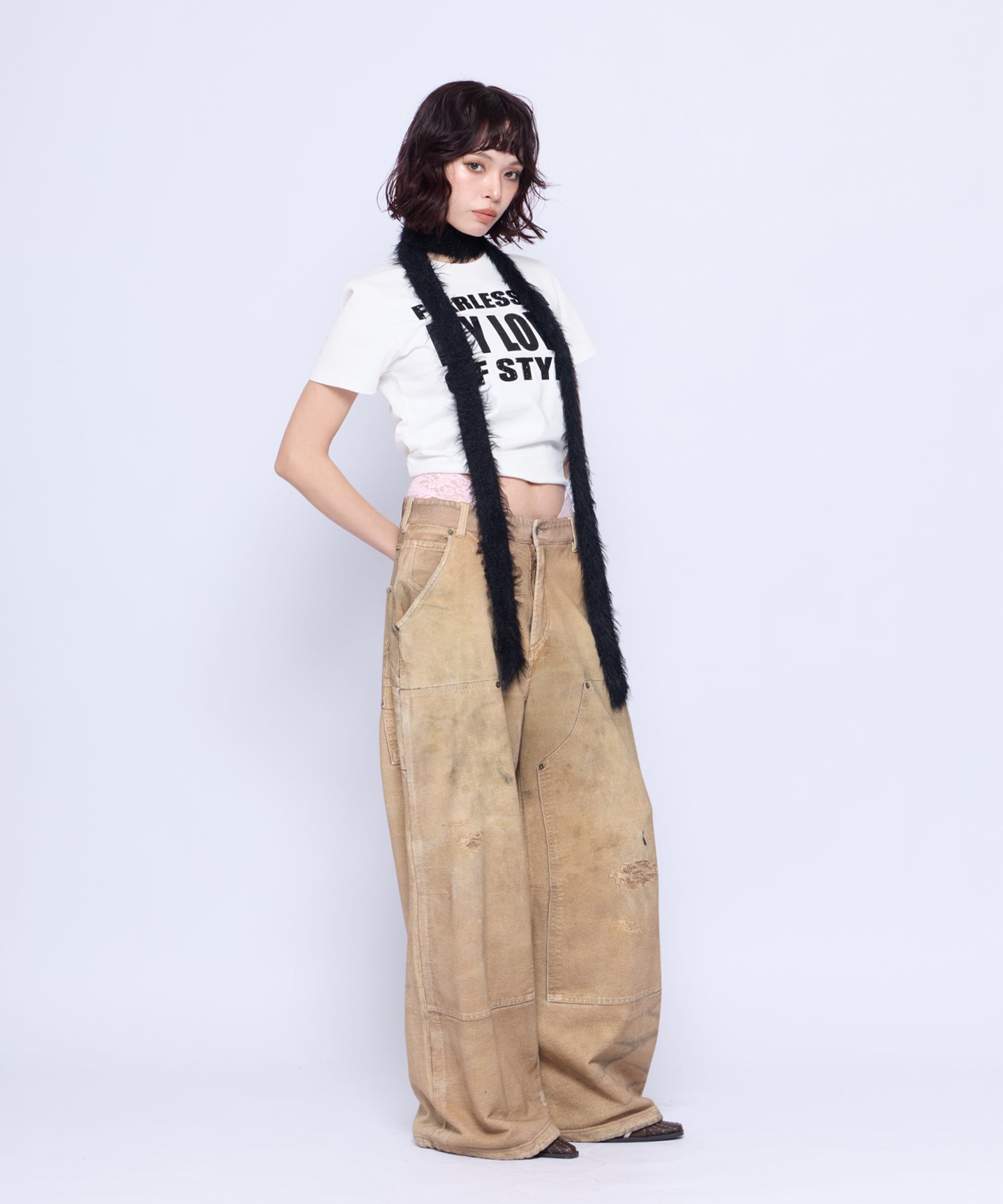 MODEL:165cm/COLOR:BEG/SIZE:F