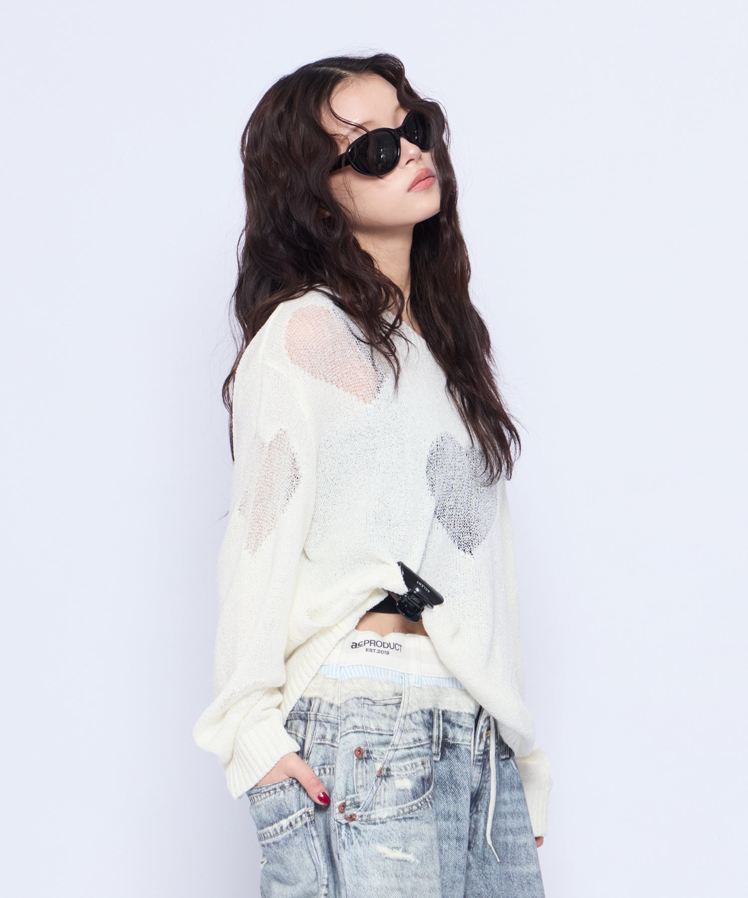 MODEL:160cm/COLOR:WHT/SIZE:F