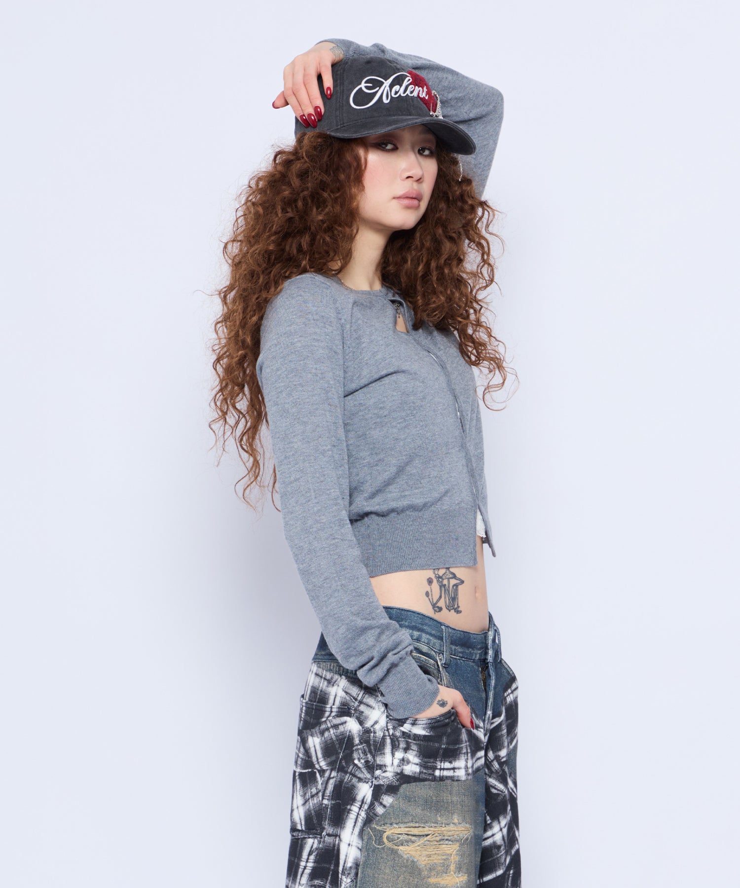 MODEL:168cm/COLOR:GRY/SIZE:F