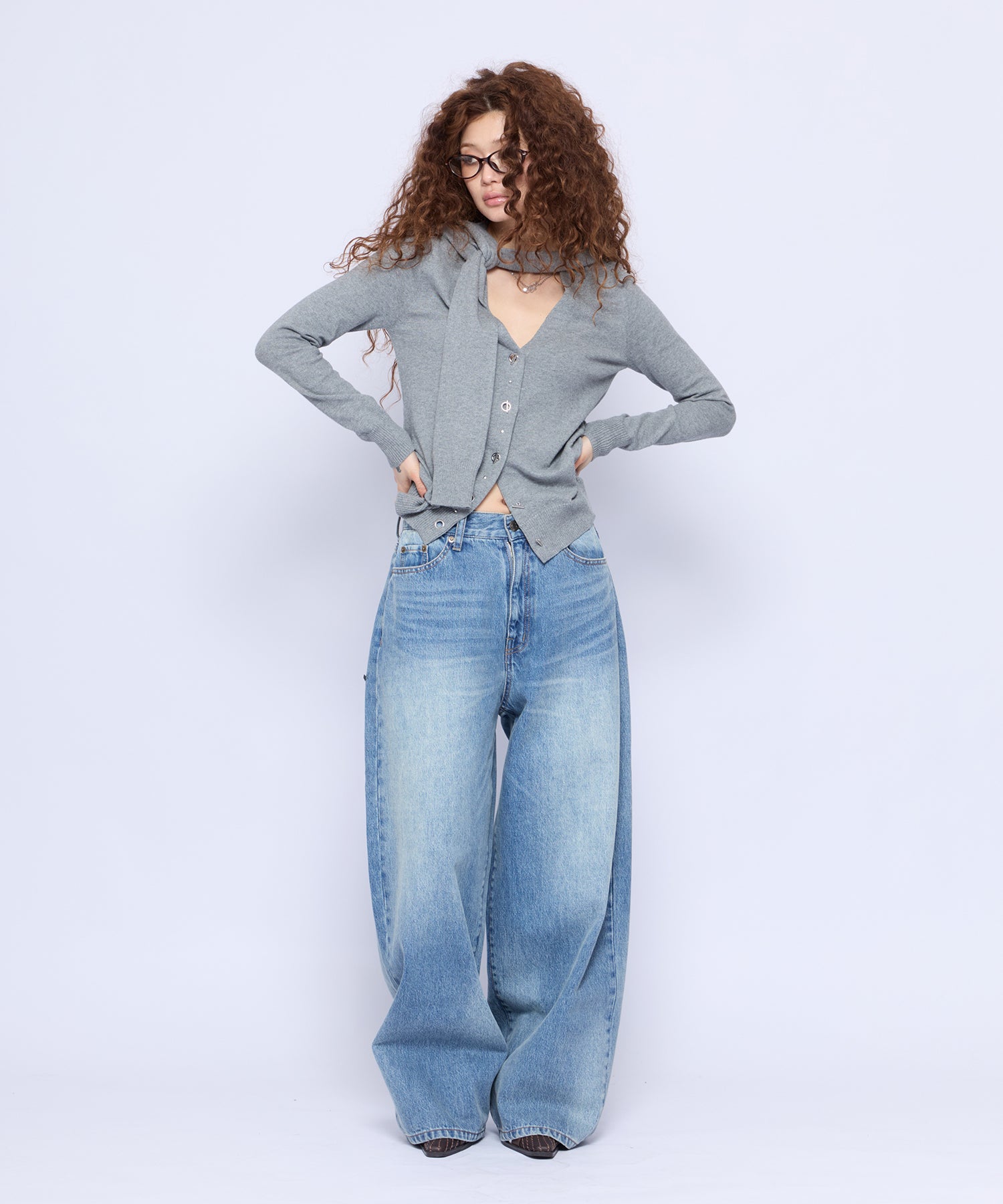 MODEL:168cm/COLOR:GRY/SIZE:F