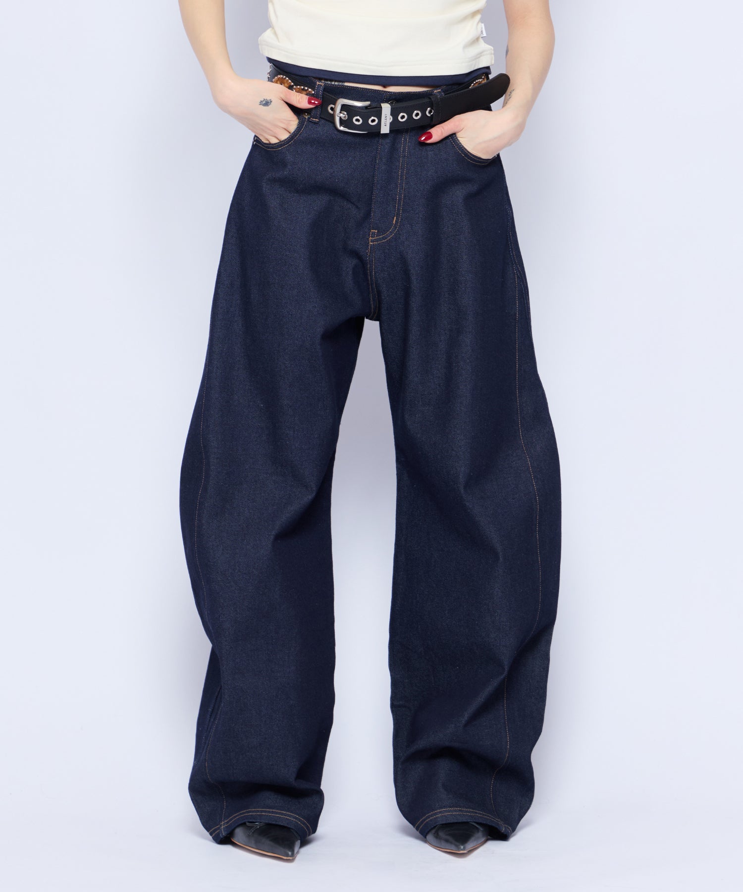 MODEL:160cm/COLOR:D/BLU/SIZE:M