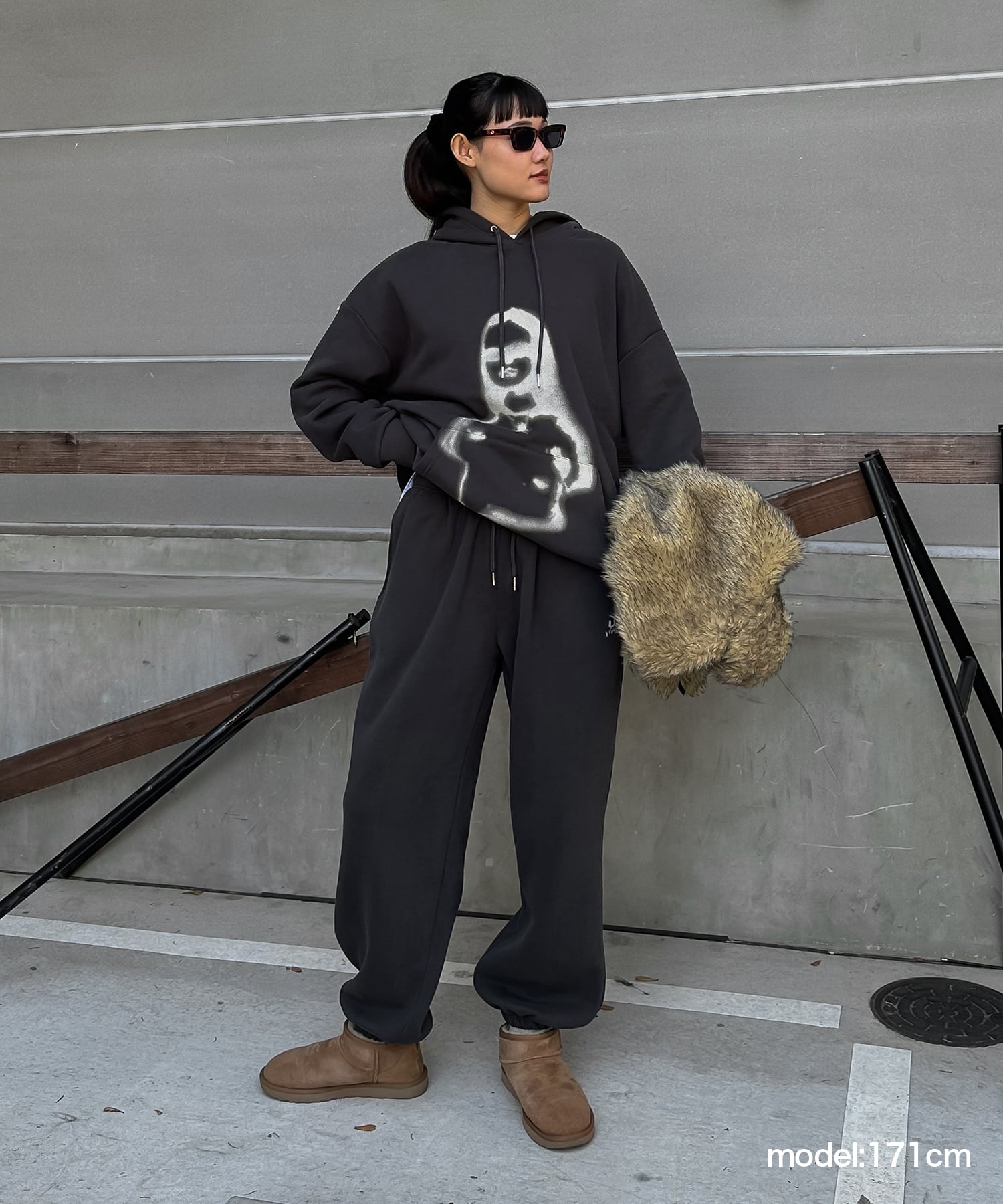 Boyfriend graphic sweat pants｜ACLENT（アクレント）