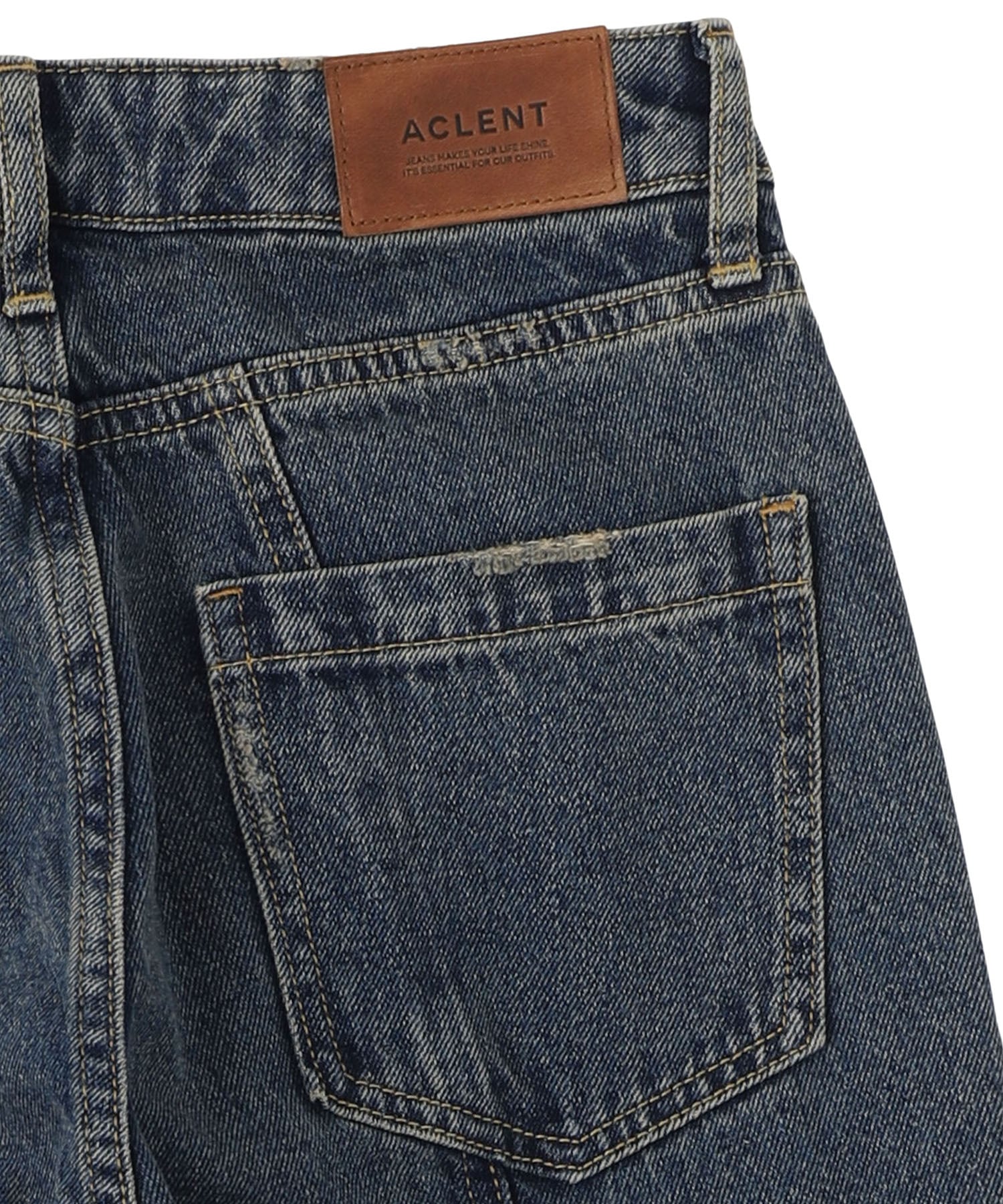 Switching slit vintage jeans