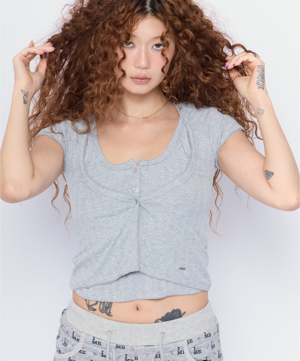 MODEL:168cm/COLOR:GRY/SIZE:F