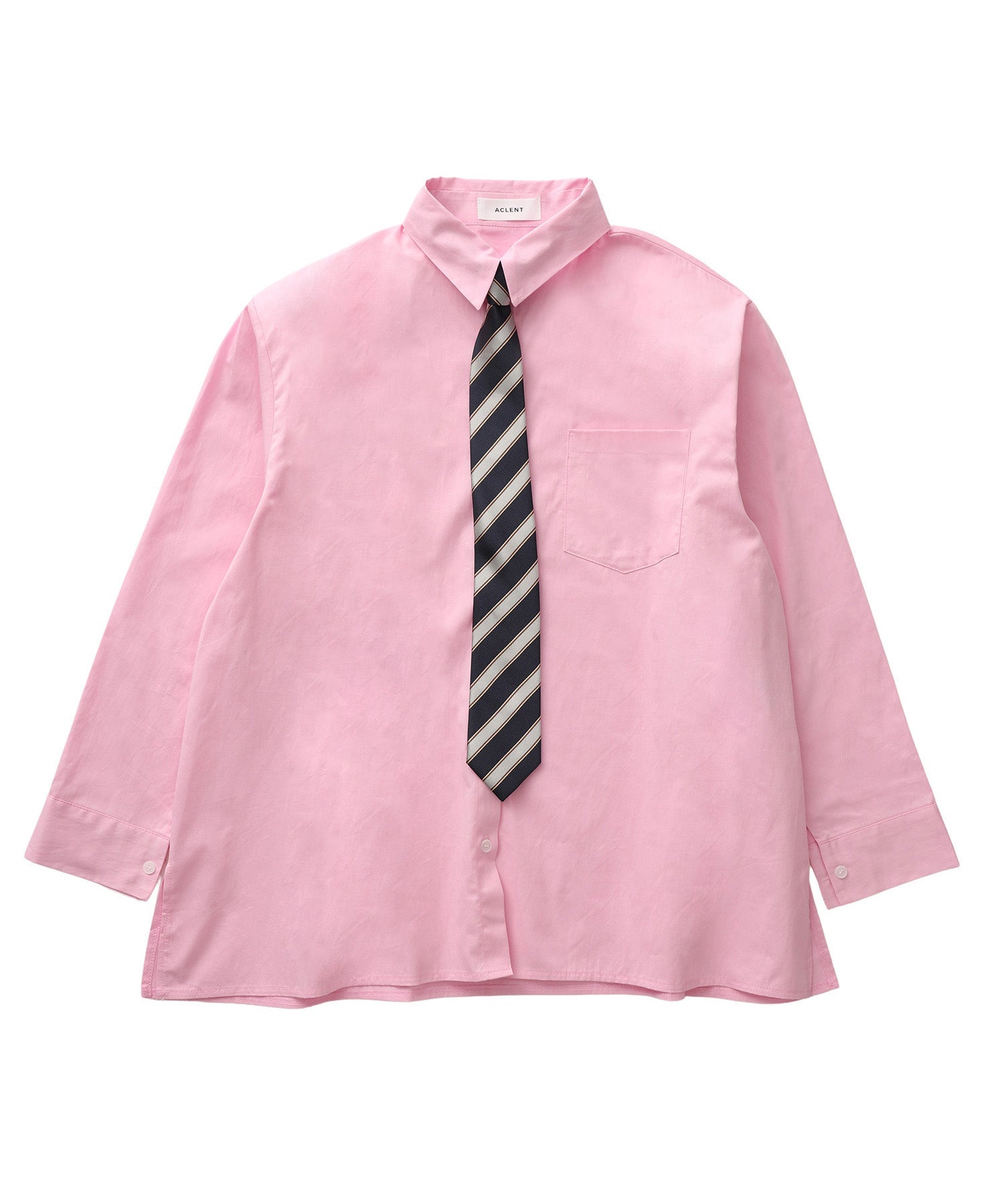 Tie set over shirt