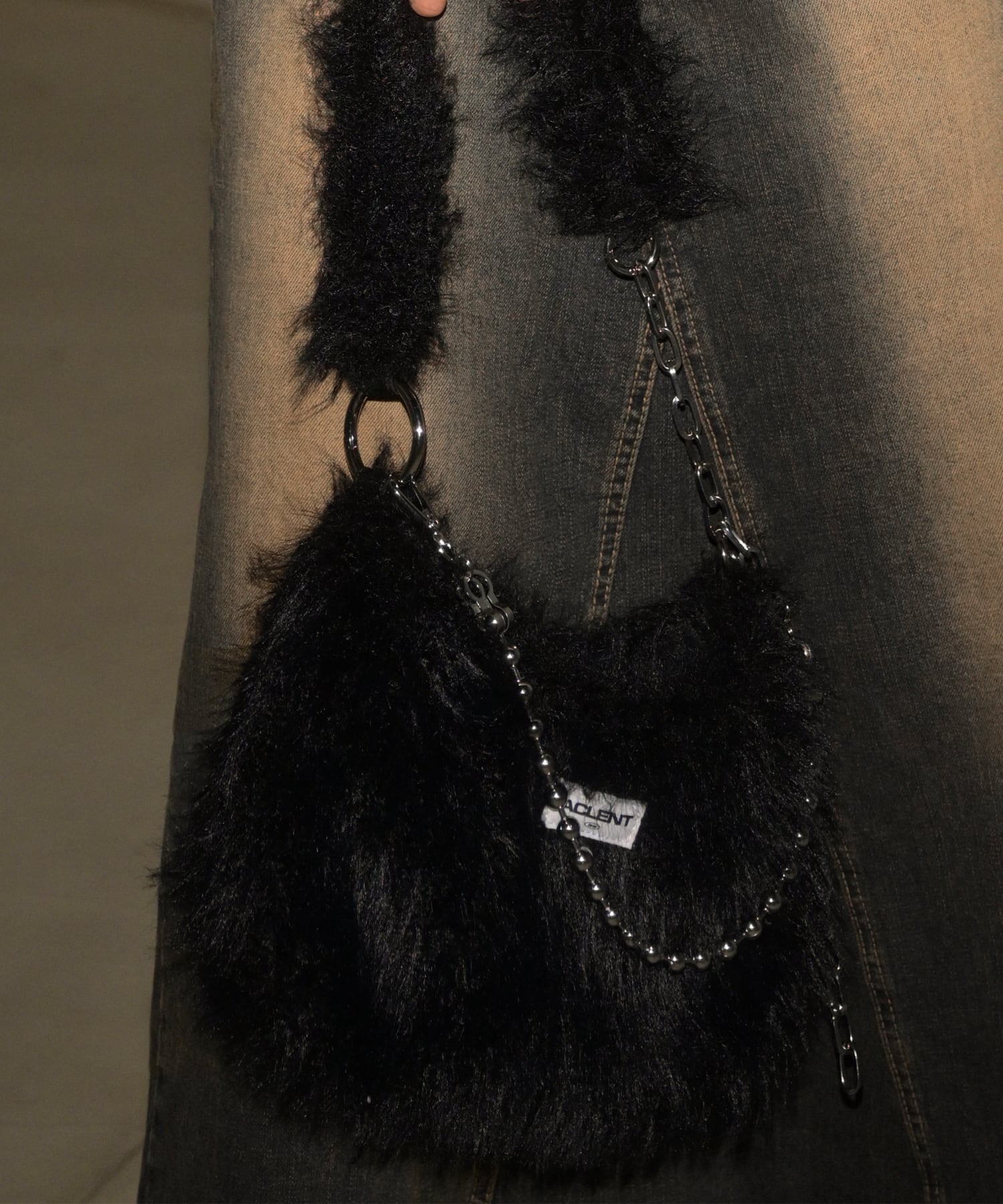 Multiway chain fur bag