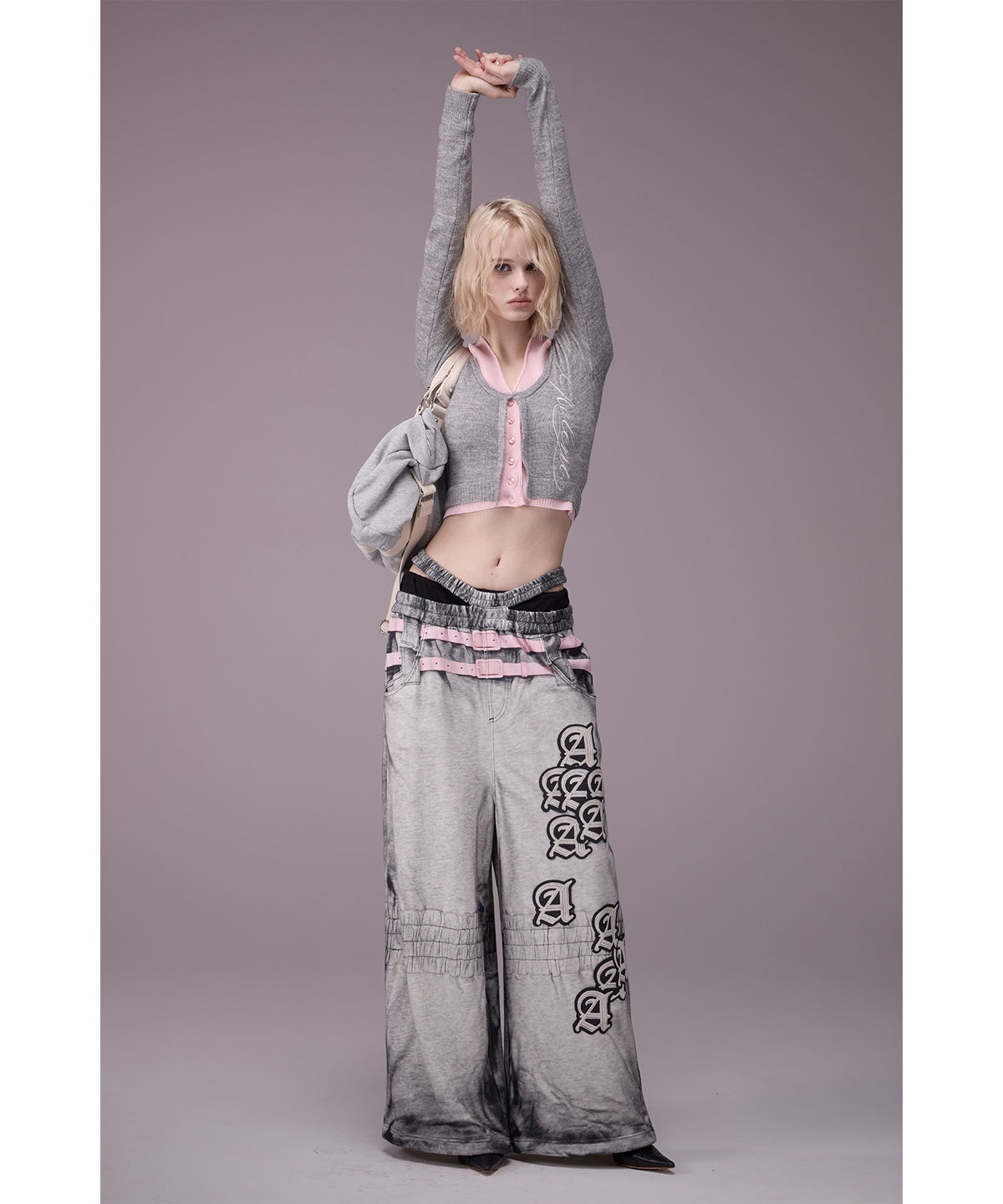 MODEL:176cm/COLOR:GRY/SIZE:F