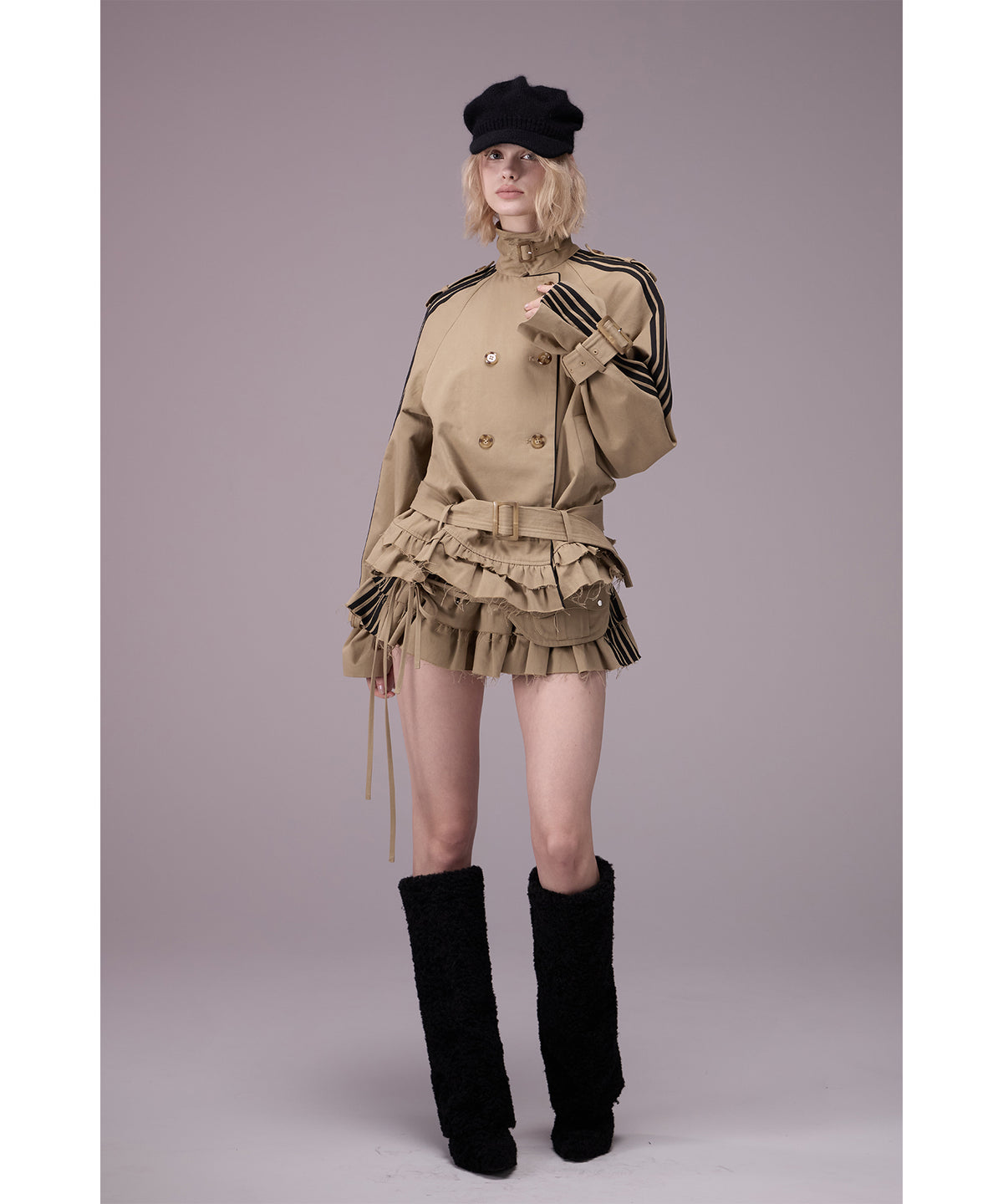 MODEL:176cm/COLOR:BEG/SIZE:S