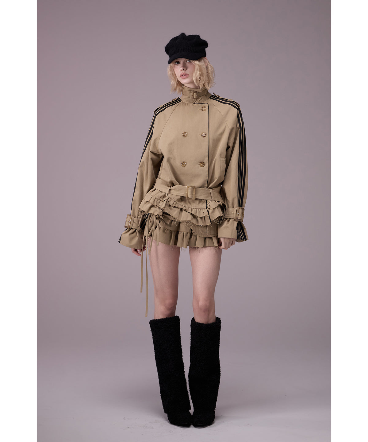 MODEL:176cm/COLOR:BEG/SIZE:F