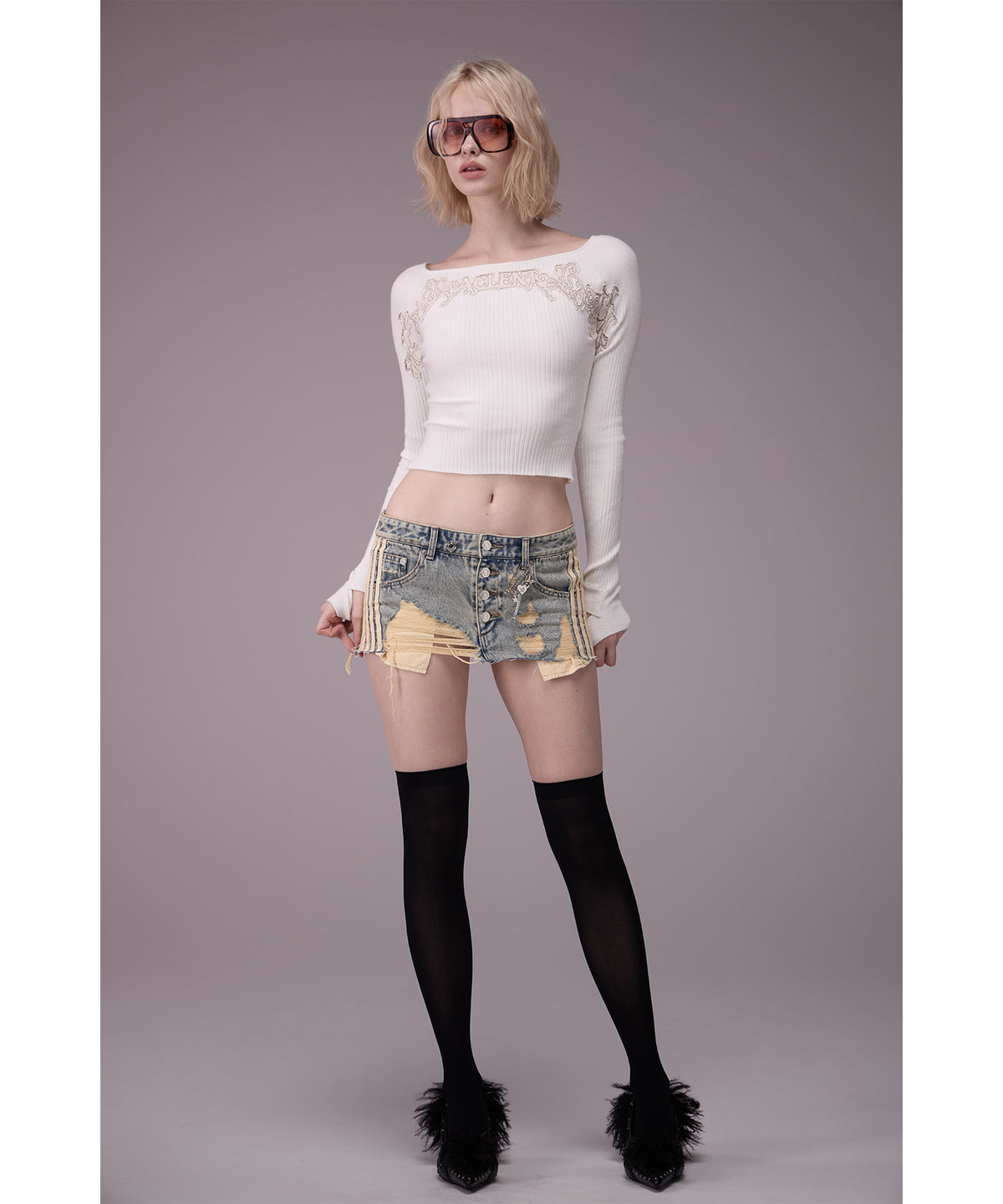 MODEL:176cm/COLOR:WHT/SIZE:F