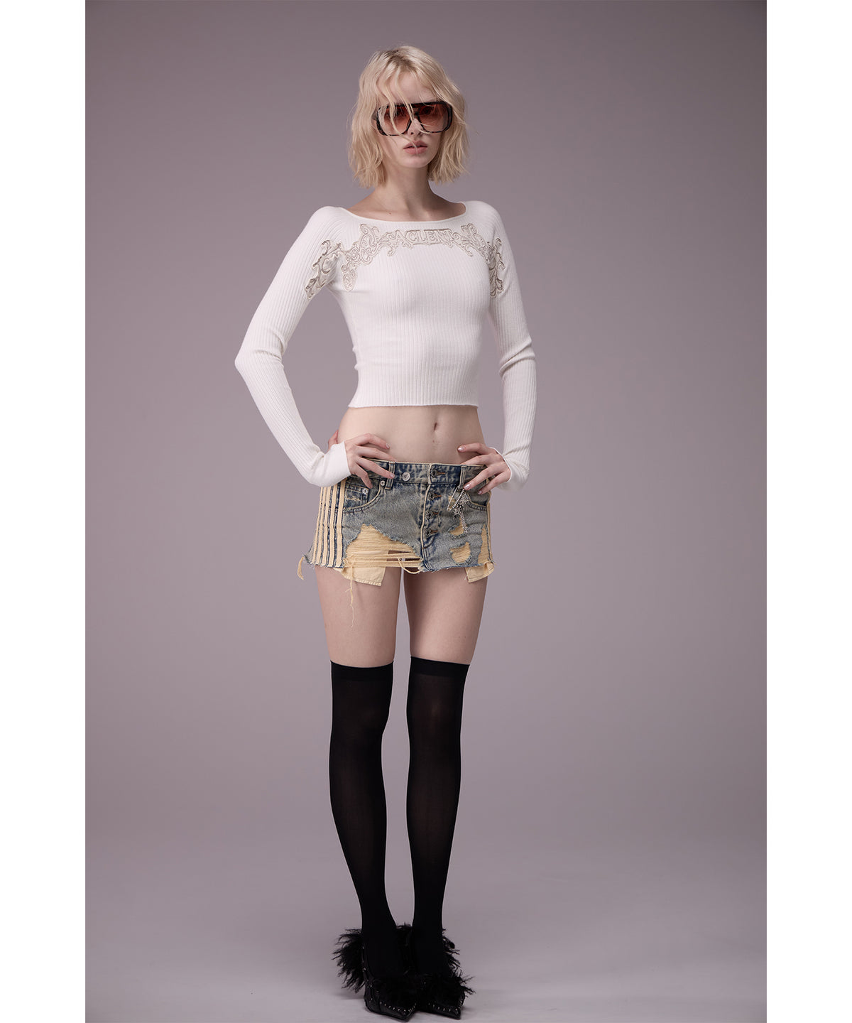 MODEL:176cm/COLOR:WHT/SIZE:F