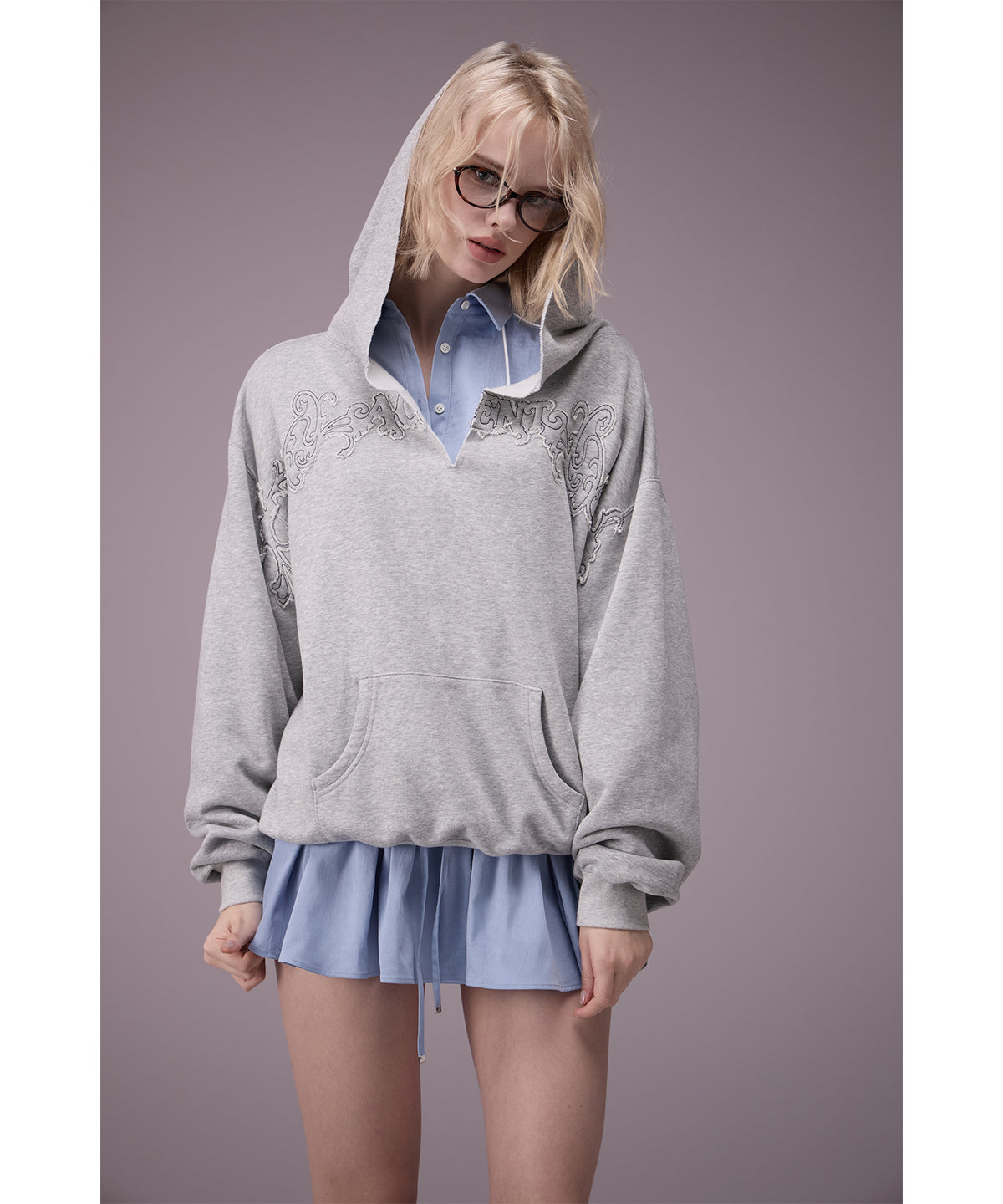 MODEL:176cm/COLOR:GRY/SIZE:F