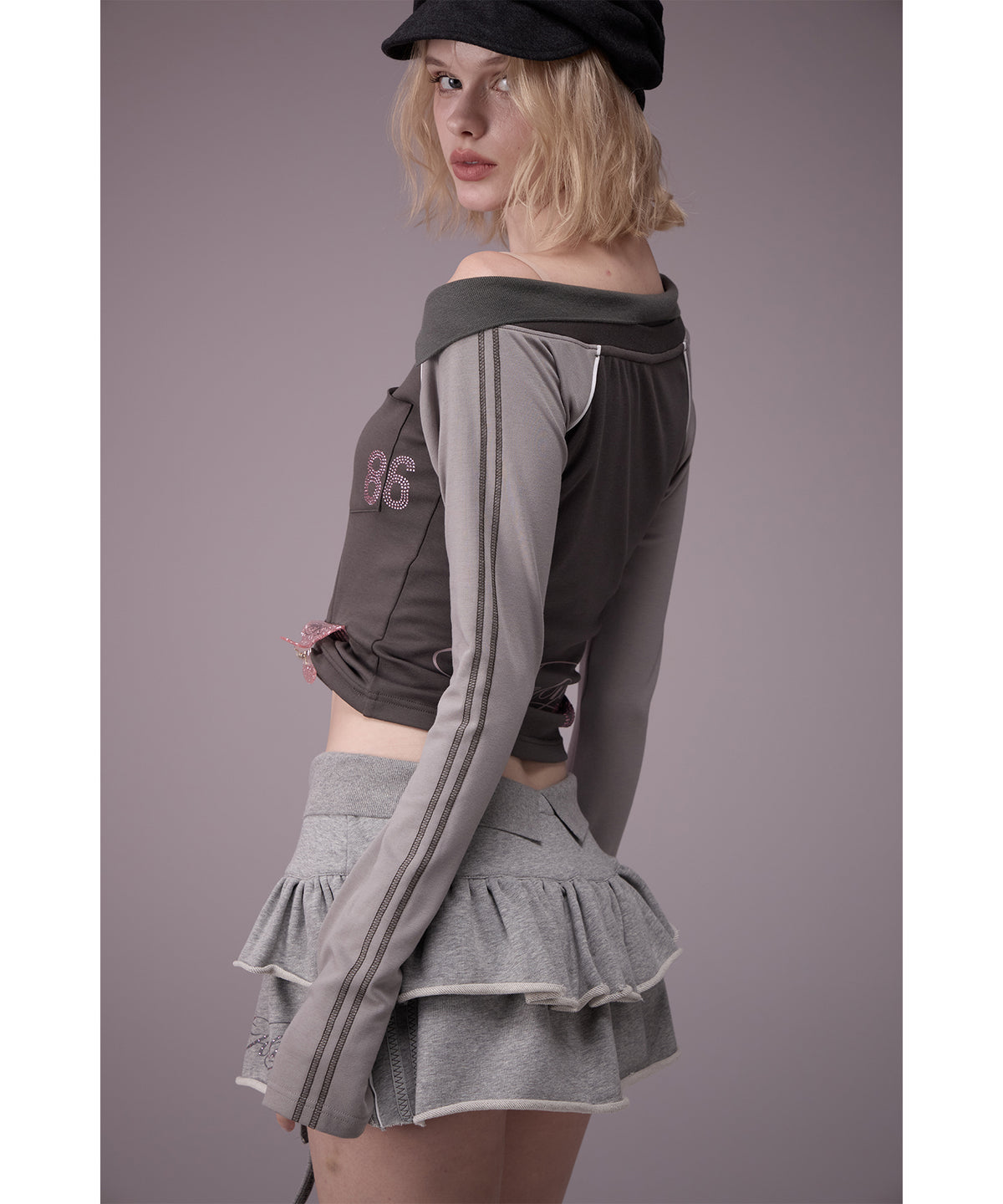 MODEL:176cm/COLOR:GRY/SIZE:F