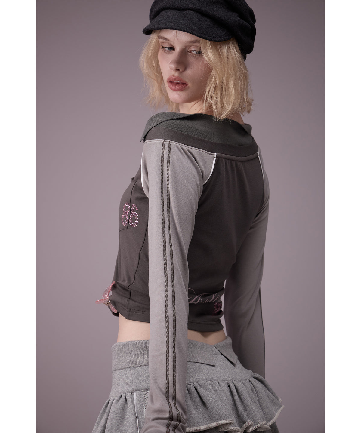 MODEL:176cm/COLOR:GRY/SIZE:F
