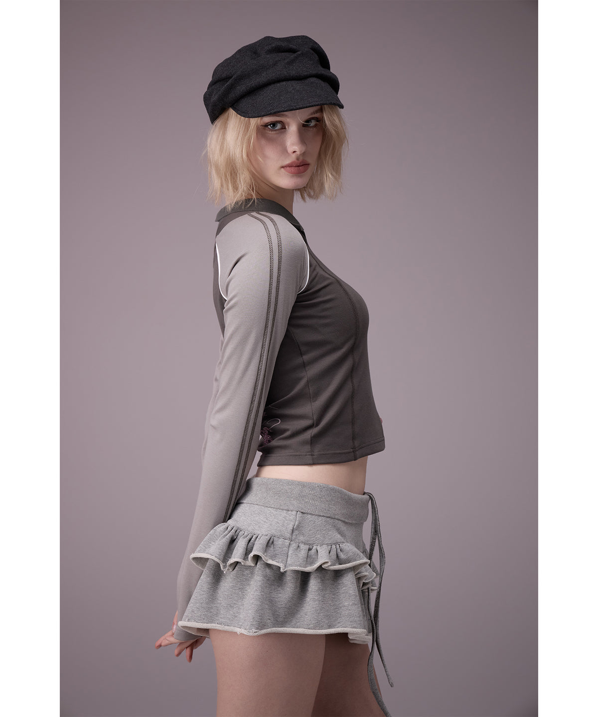 MODEL:176cm/COLOR:GRY/SIZE:F